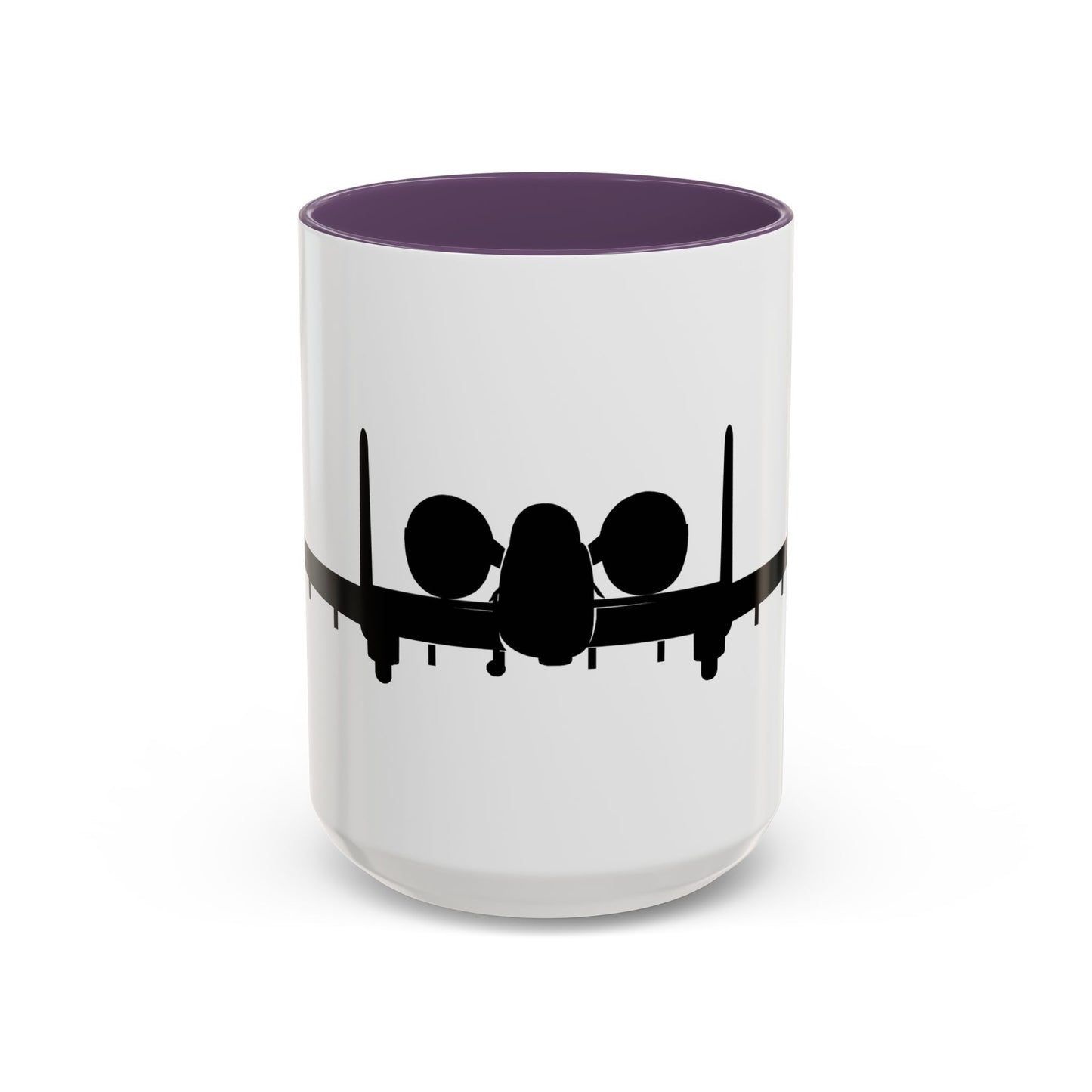 Accent Coffee Mug (11oz & 15oz) - Aircraft - USAF - A-10 Thunderbolt II - Front - Silhouette X 300