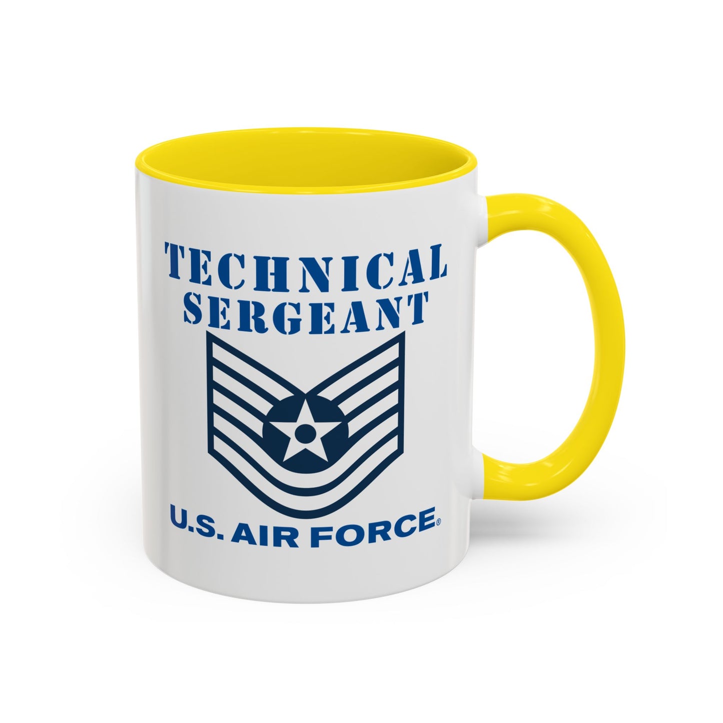 Accent Coffee Mug (11oz & 15oz) - USAF - Technical Sergeant (E6) - 2020 - US Air Force w Text X 300