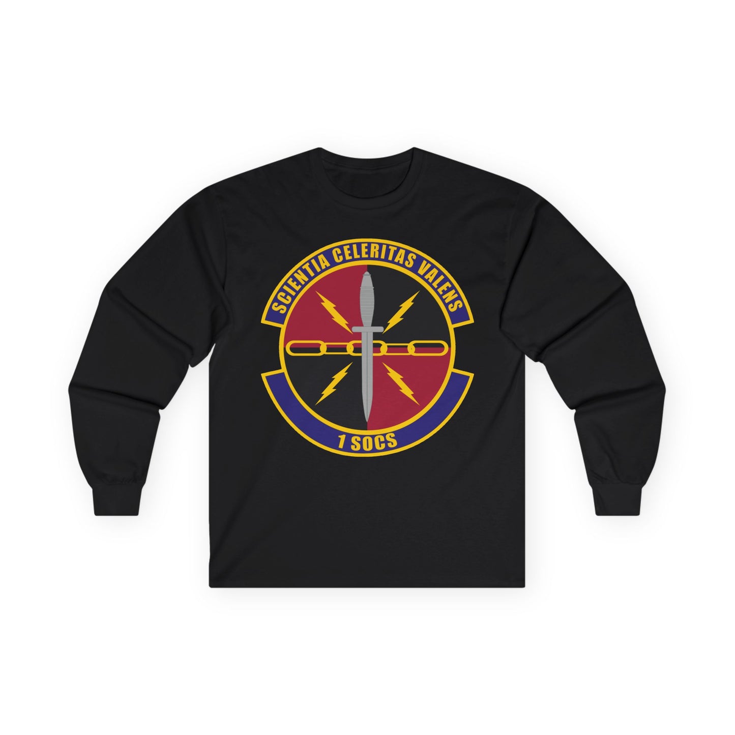 Unisex Ultra Cotton Long Sleeve Tee - USAF - 1st Special Operations Communication Squadron wo txt
