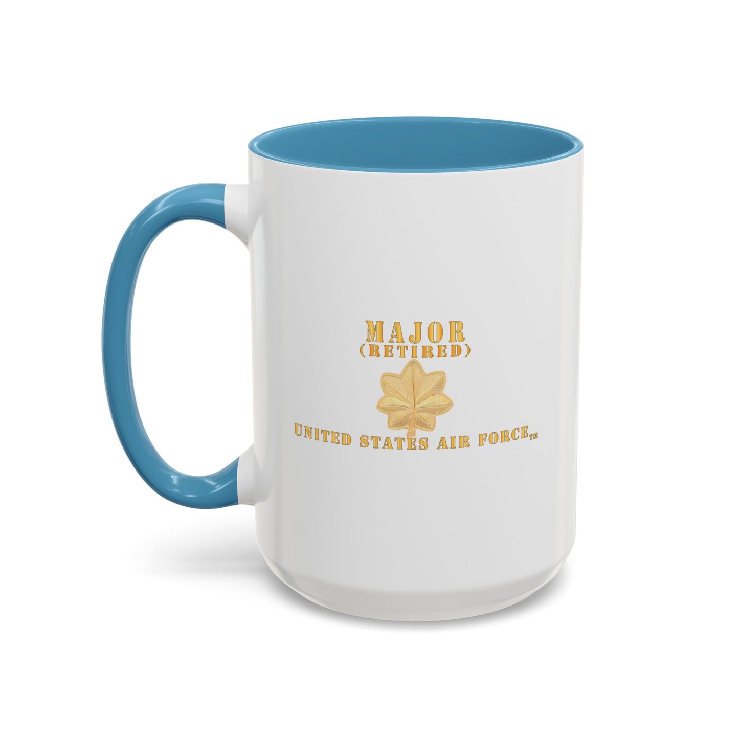 Accent Coffee Mug (11oz & 15oz) - USAF - Major - MAJ - Retired X 300