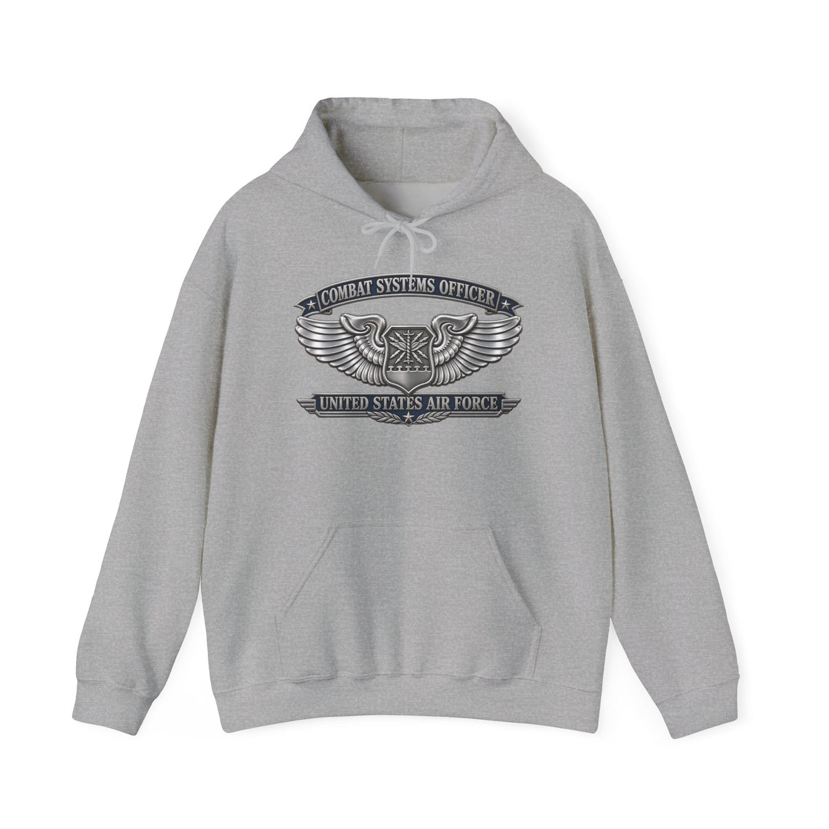 Unisex Heavy Blend Hooded Sweatshirt - USAF - Combat Systems Officer Badge - United States Air Force - 3D - Enhanced