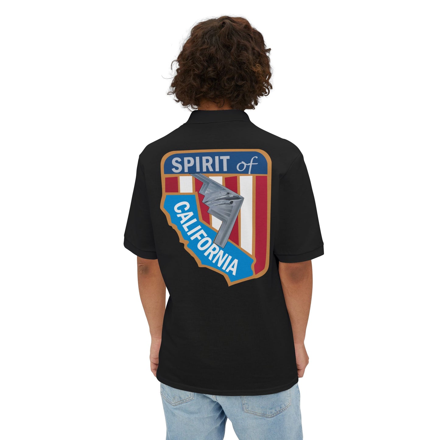 Men's Piqué Polo - USAF - B2 - Spirit of California - Stealth Bomber wo txt X 300