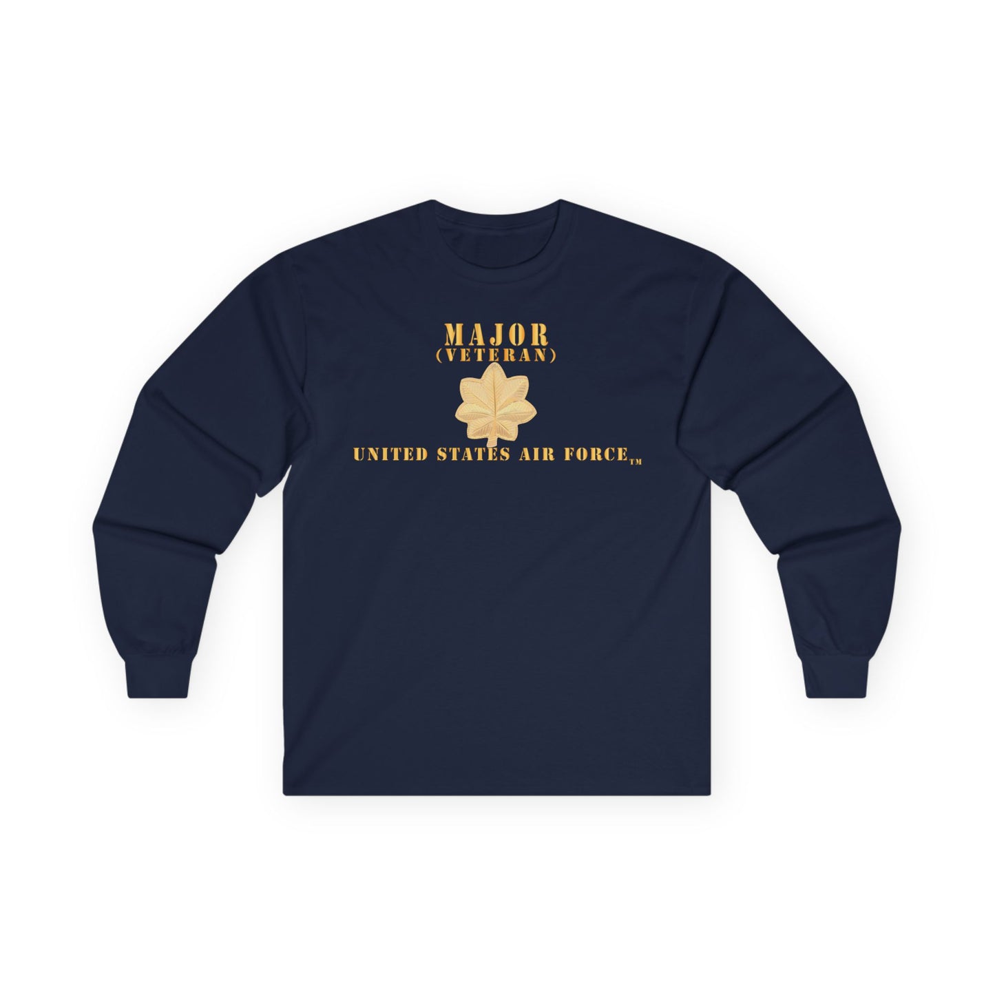 Unisex Ultra Cotton Long Sleeve Tee - USAF - Major - MAJ - Veteran X 300