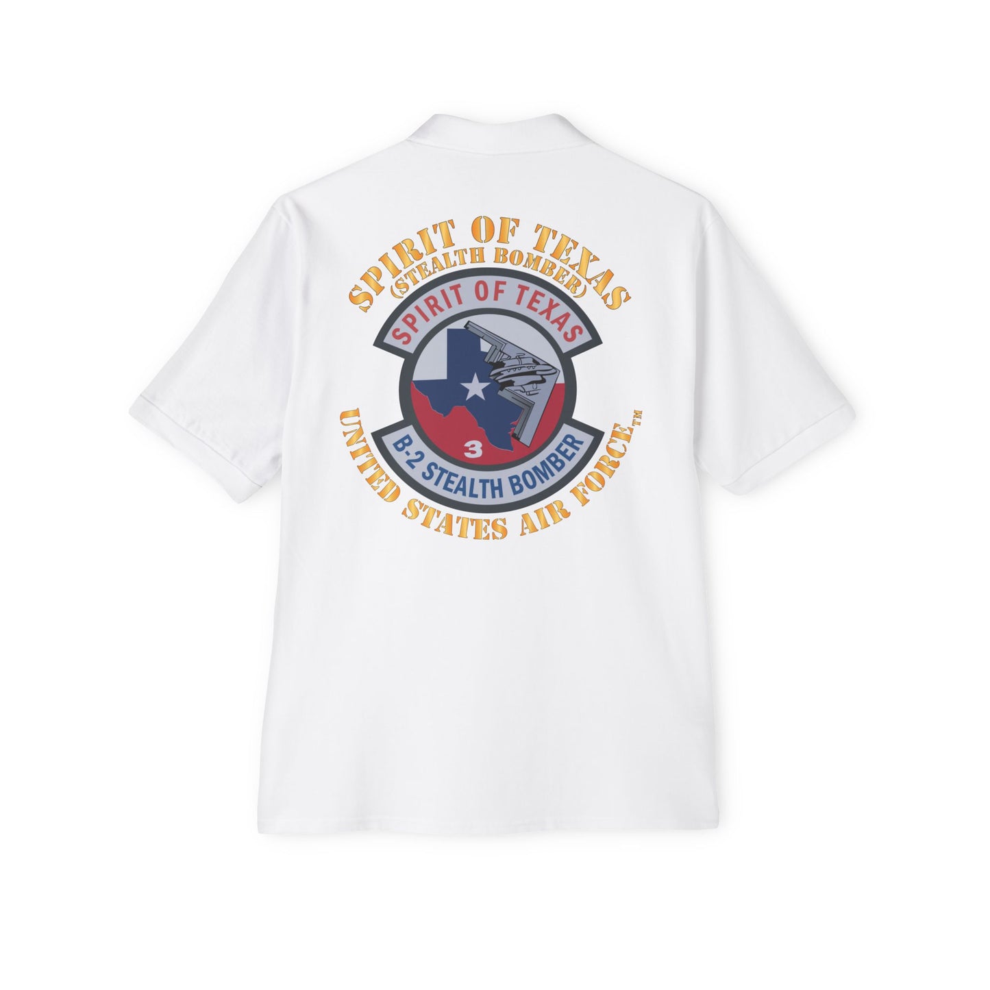 Men's Piqué Polo - USAF - B2 - Spirit of Texas - Stealth Bomber X 300