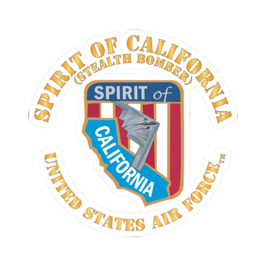 Kiss-Cut Stickers - USAF - B2 - Spirit of California - Stealth Bomber X 300