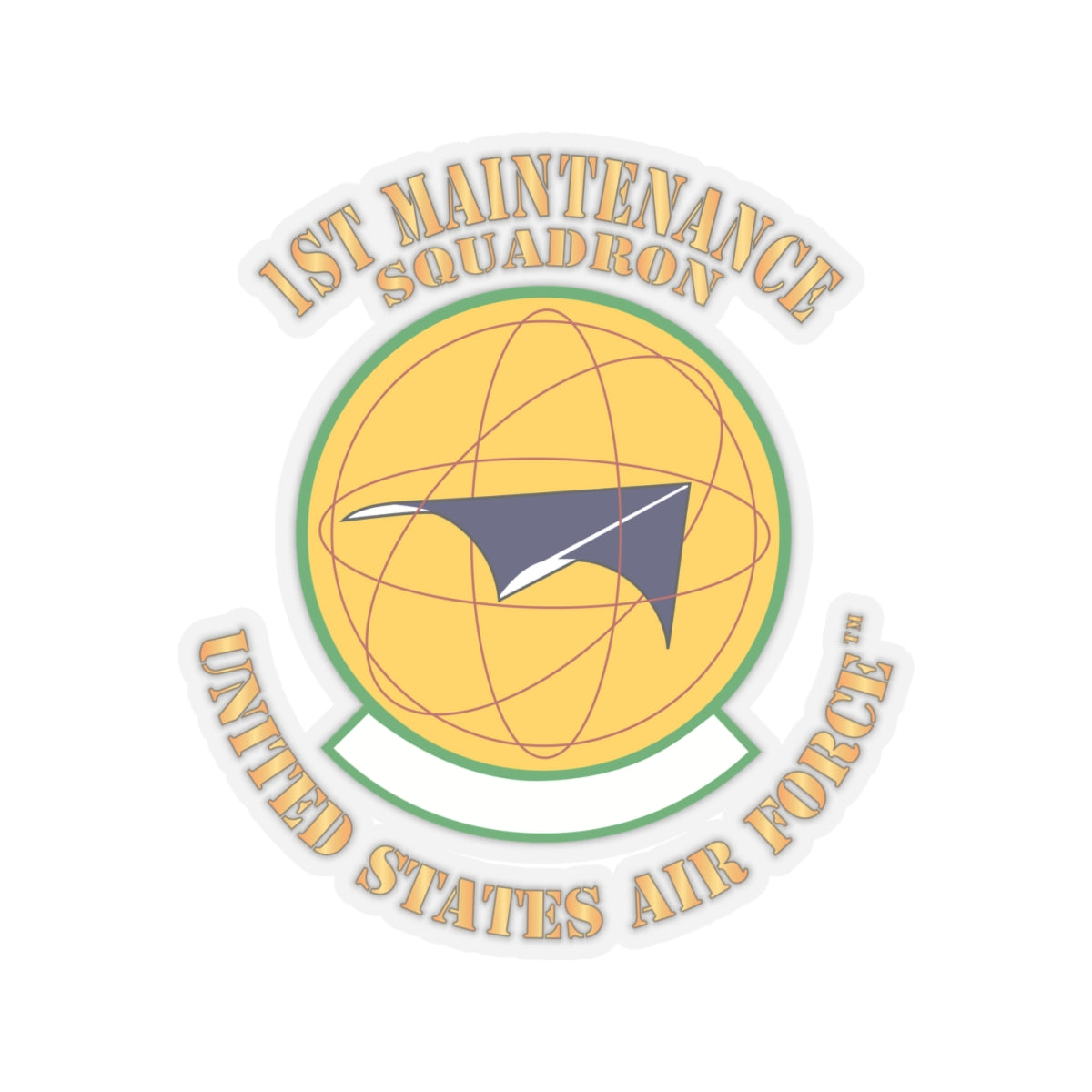 Kiss-Cut Stickers - USAF - 1st Maintenance Squadron X 300