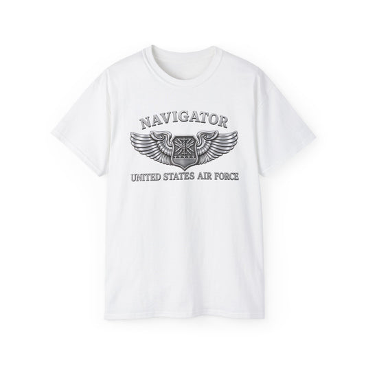 Unisex Ultra Cotton Tee - USAF - Navigator Badge - United States Air Force - 3D - Enhanced