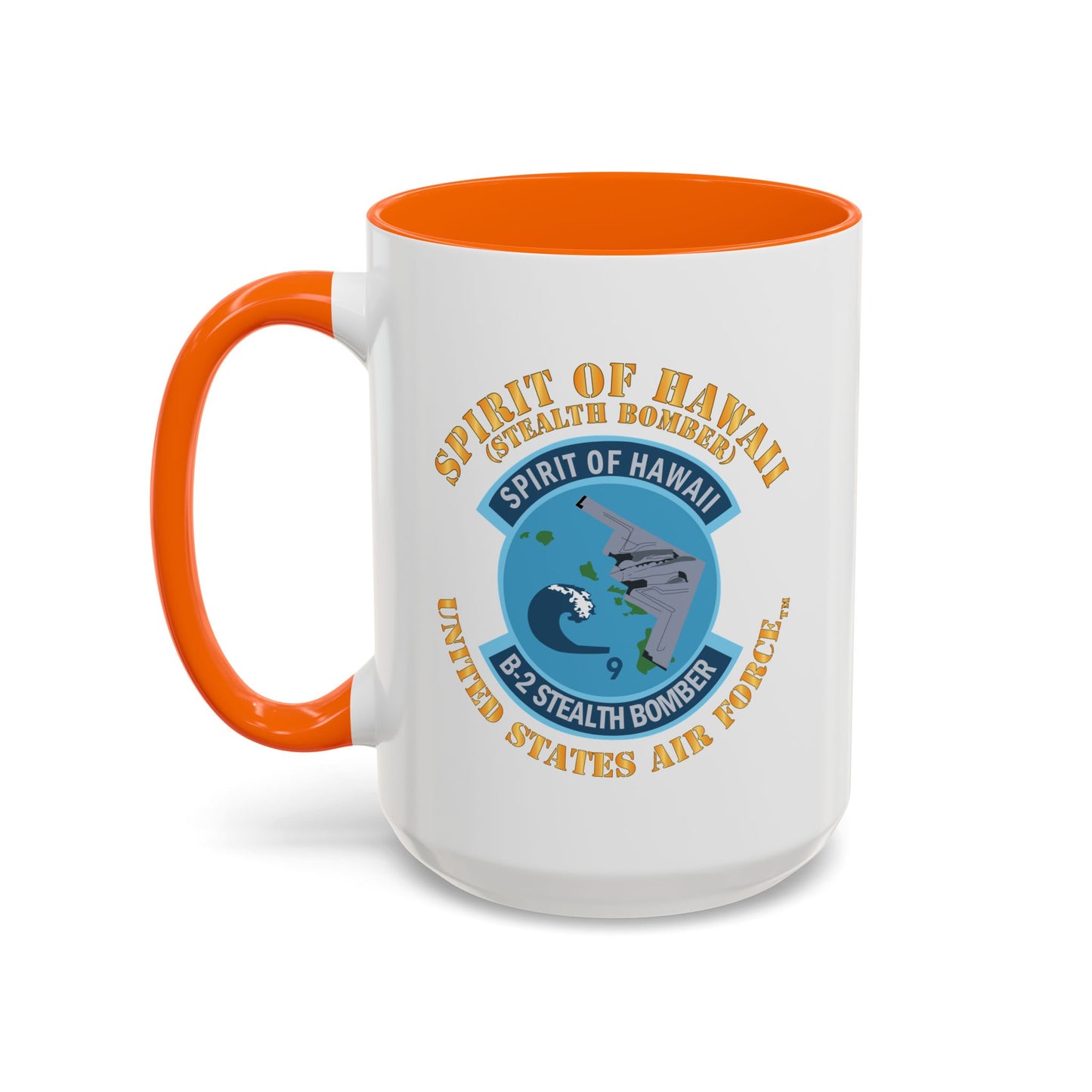 Accent Coffee Mug (11oz & 15oz) - USAF - B2 - Spirit of Hawaii - Stealth Bomber X 300