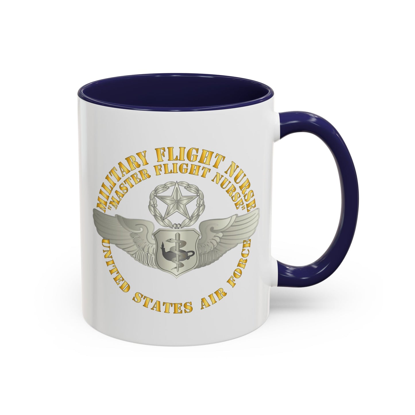Accent Coffee Mug (11oz & 15oz) - USAF - Military Flight Nurse - Flight Nurse - Master