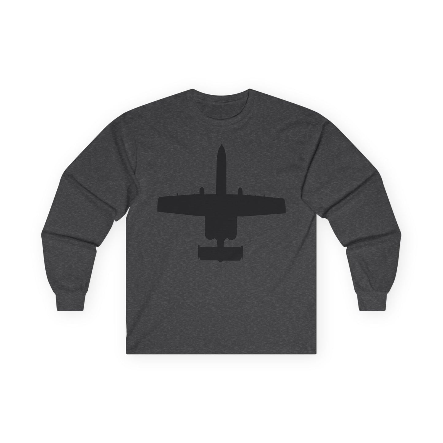 Unisex Ultra Cotton Long Sleeve Tee - Aircraft - USAF - A-10 Thunderbolt II - Top - Silhouette X 300