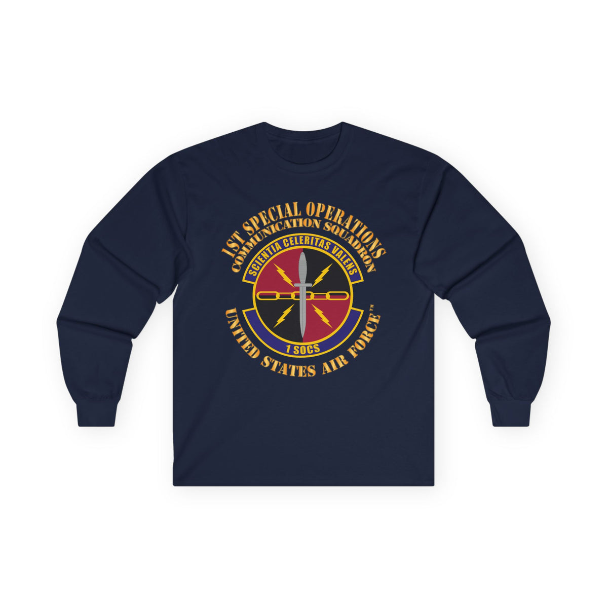 Unisex Ultra Cotton Long Sleeve Tee - USAF - 1st Special Operations Communication Squadron X 300