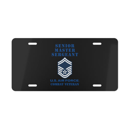 License Plate - USAF - Senior Master Sergeant (E8a) - 2020 - Combat Veteran