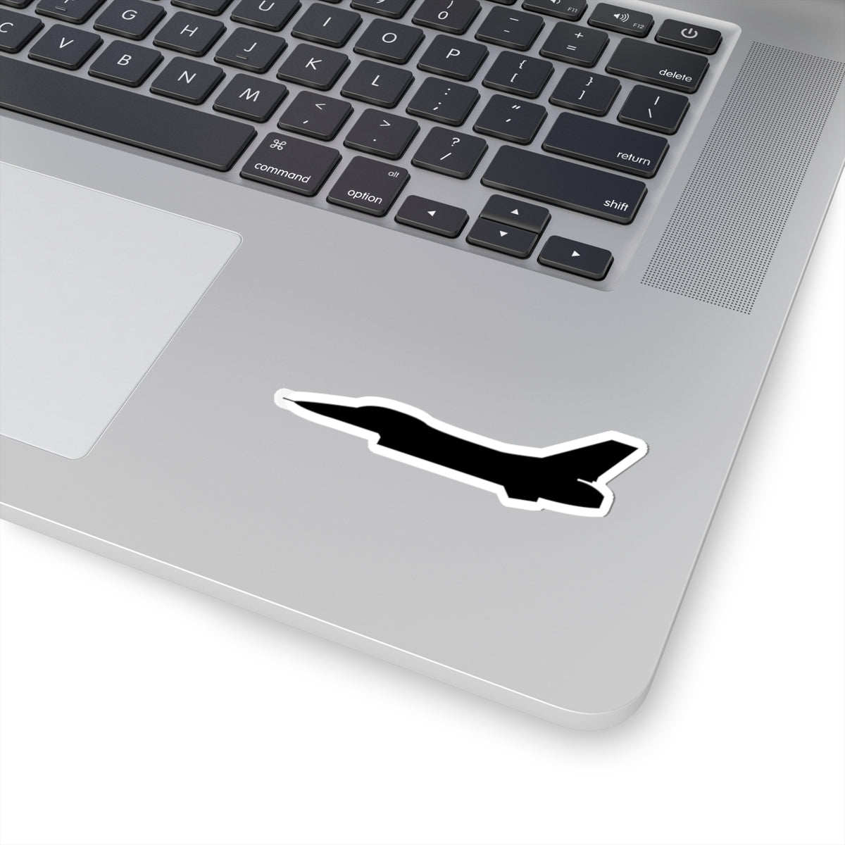 Kiss-Cut Stickers - Aircraft - F-16 - Side - Black - wo Txt X 300
