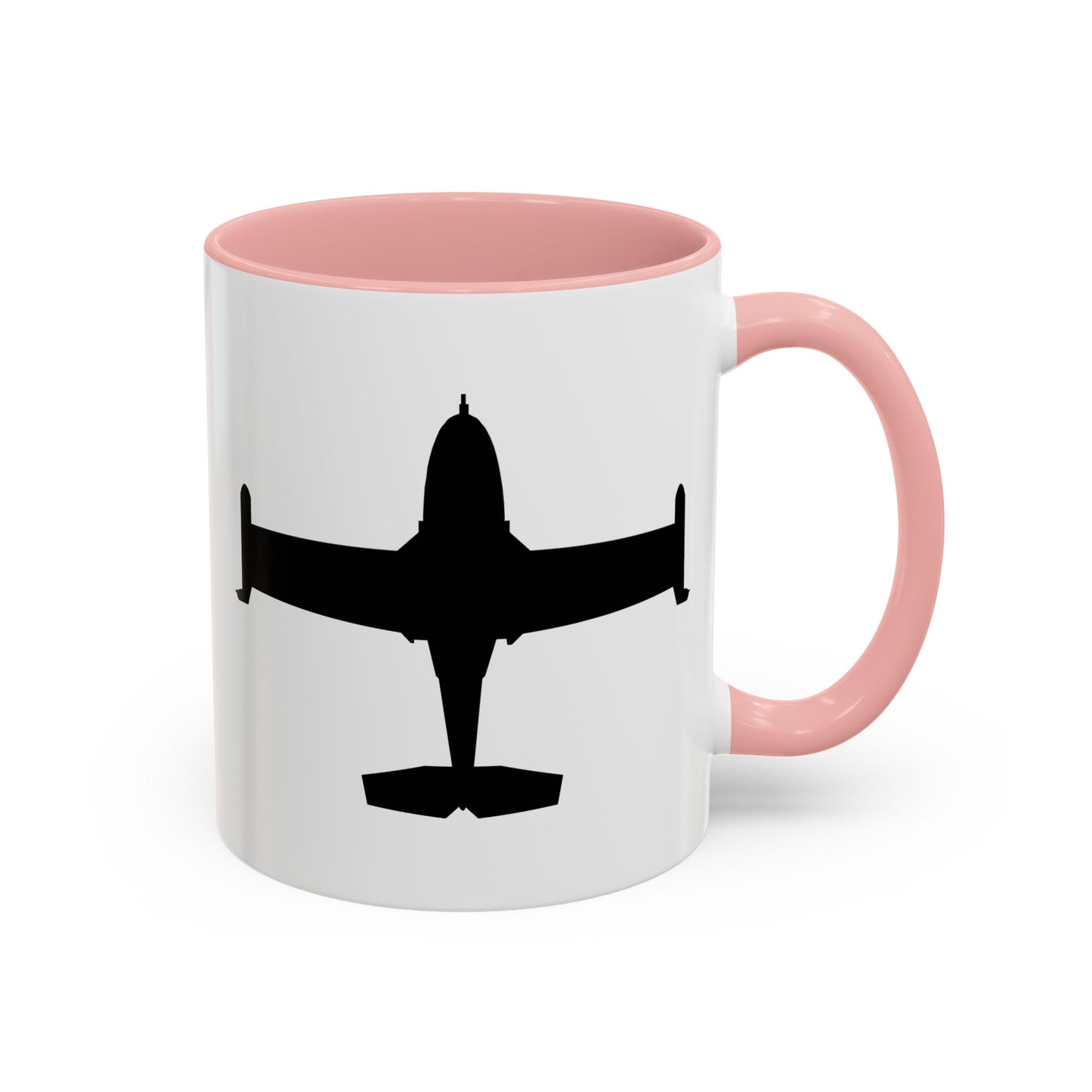 Accent Coffee Mug (11oz & 15oz) - Aircraft - A-37-Trainer - Top - Silhouette X 300