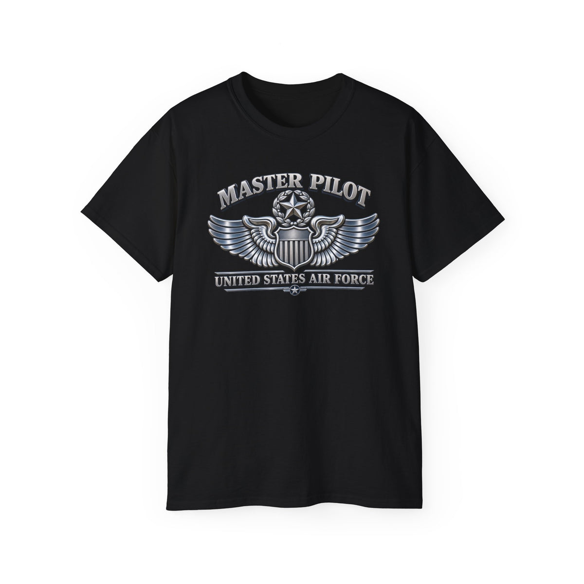 Unisex Ultra Cotton Tee - USAF - Master Pilot Badge - United States Air Force - 3D - Enhanced