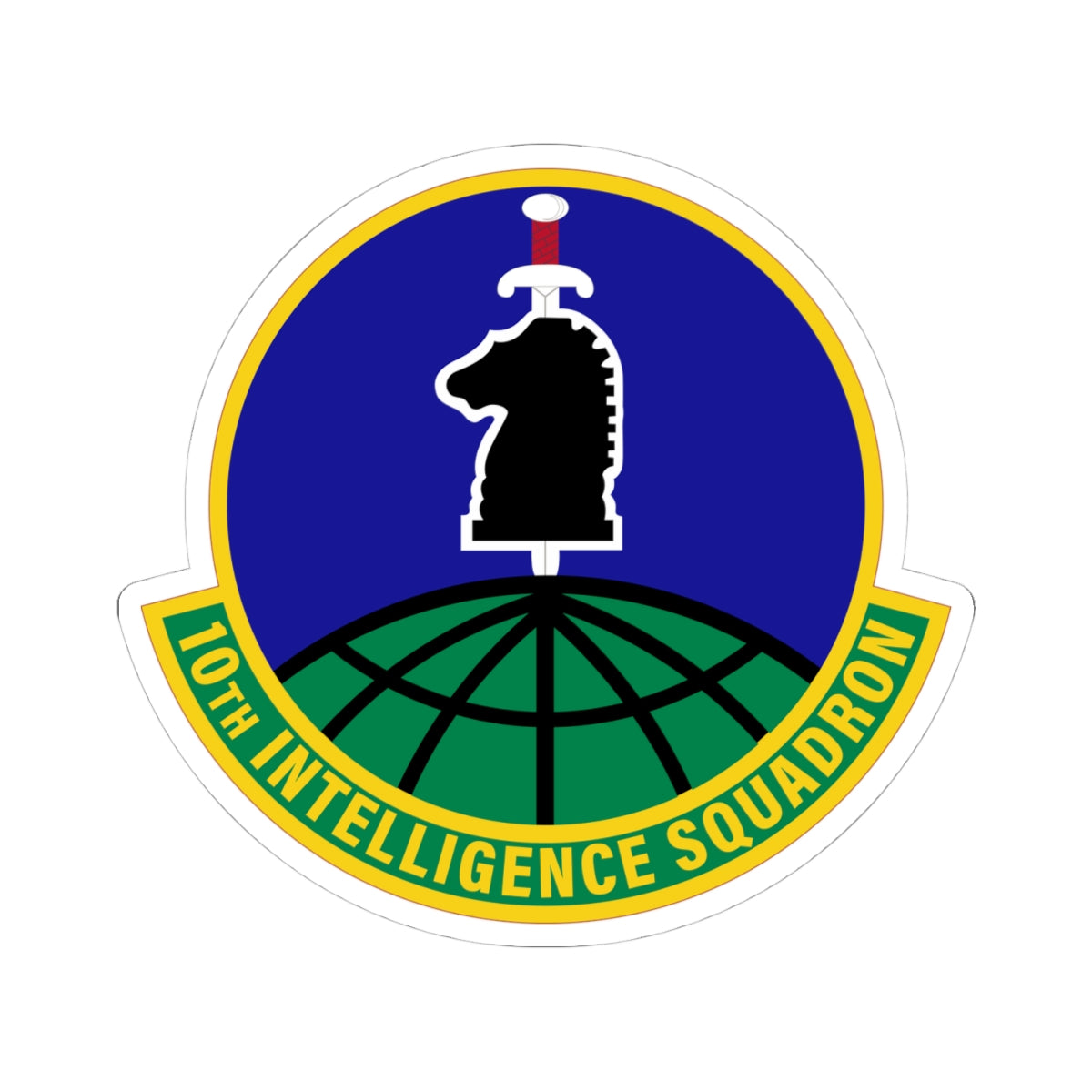 Kiss-Cut Stickers - USAF - 10th Intelligence Support Sq wo txt