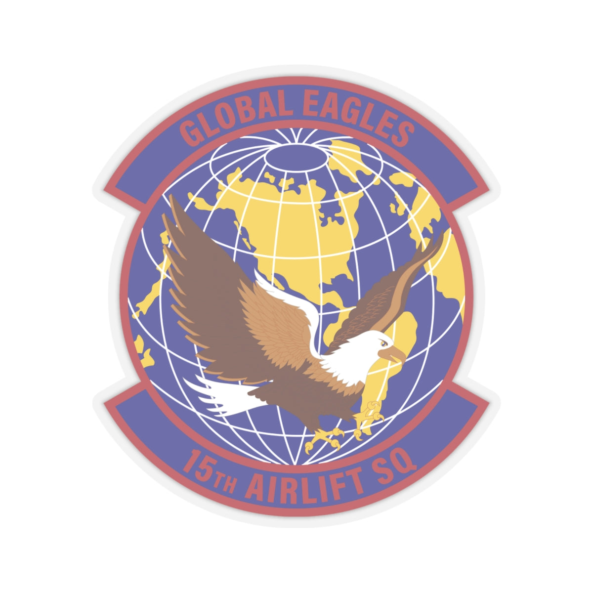 Kiss-Cut Stickers - USAF - 15th Airlift Squadron wo txt