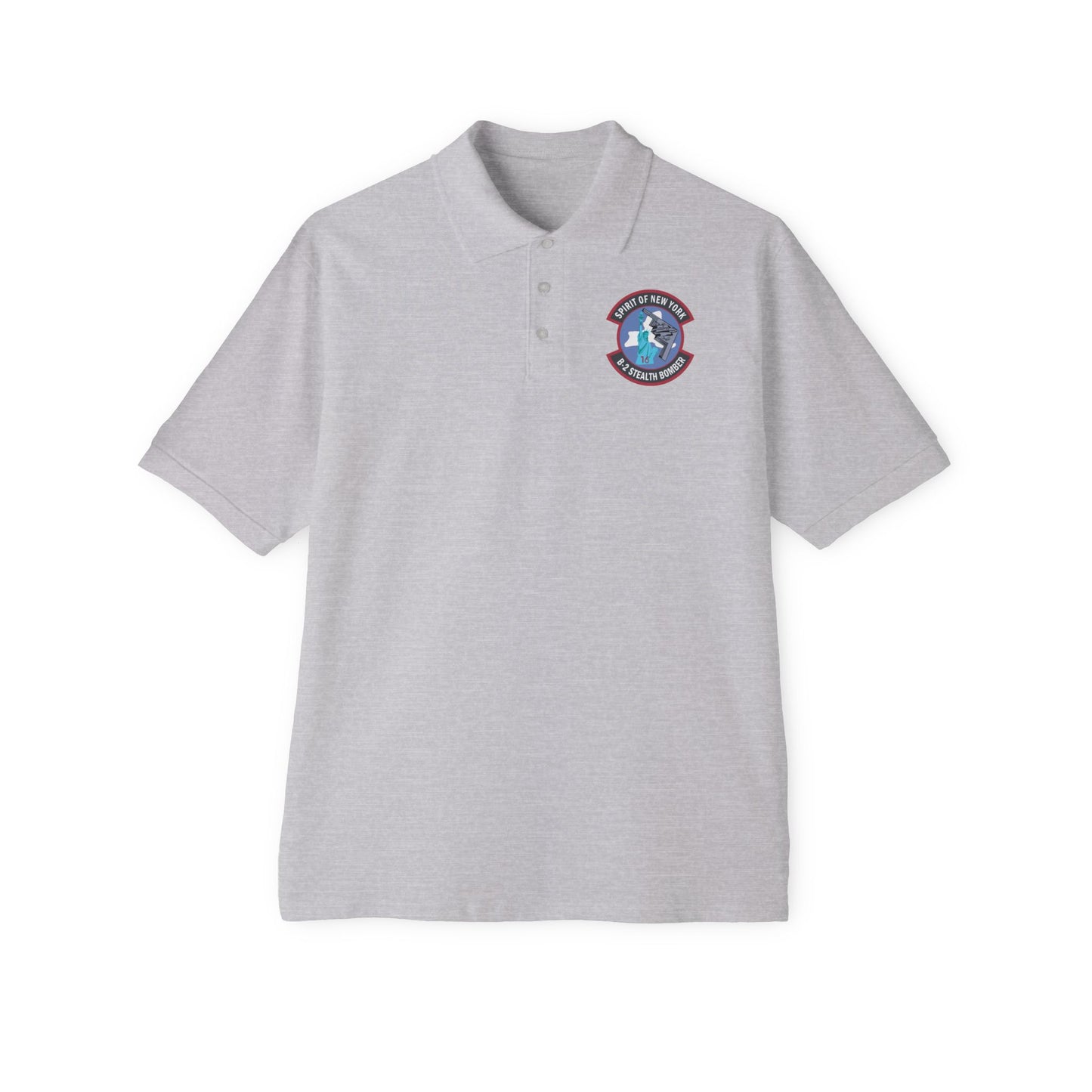 Men's Piqué Polo - USAF - B2 - Spirit of New York - Stealth Bomber wo txt X 300