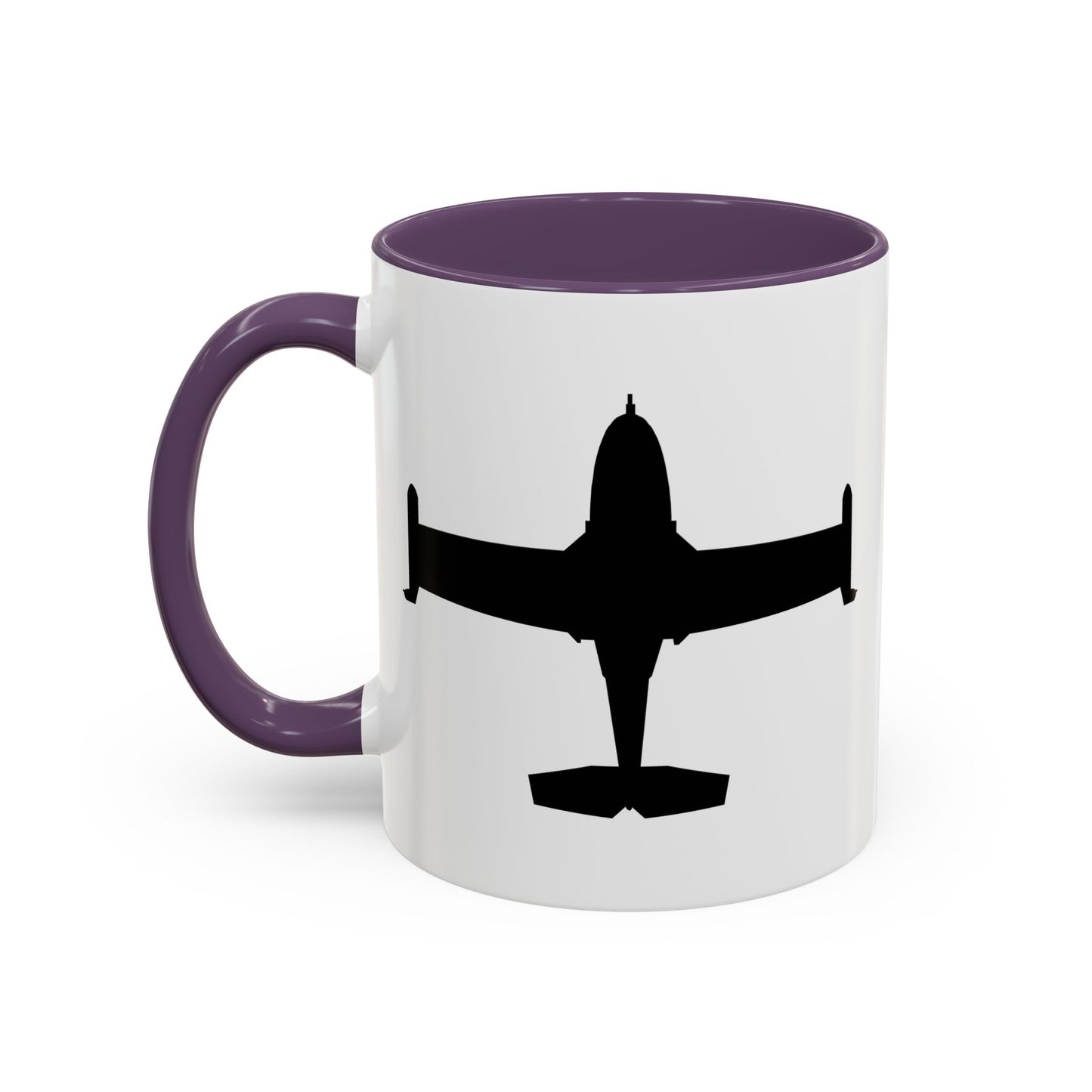 Accent Coffee Mug (11oz & 15oz) - Aircraft - A-37-Trainer - Top - Silhouette X 300