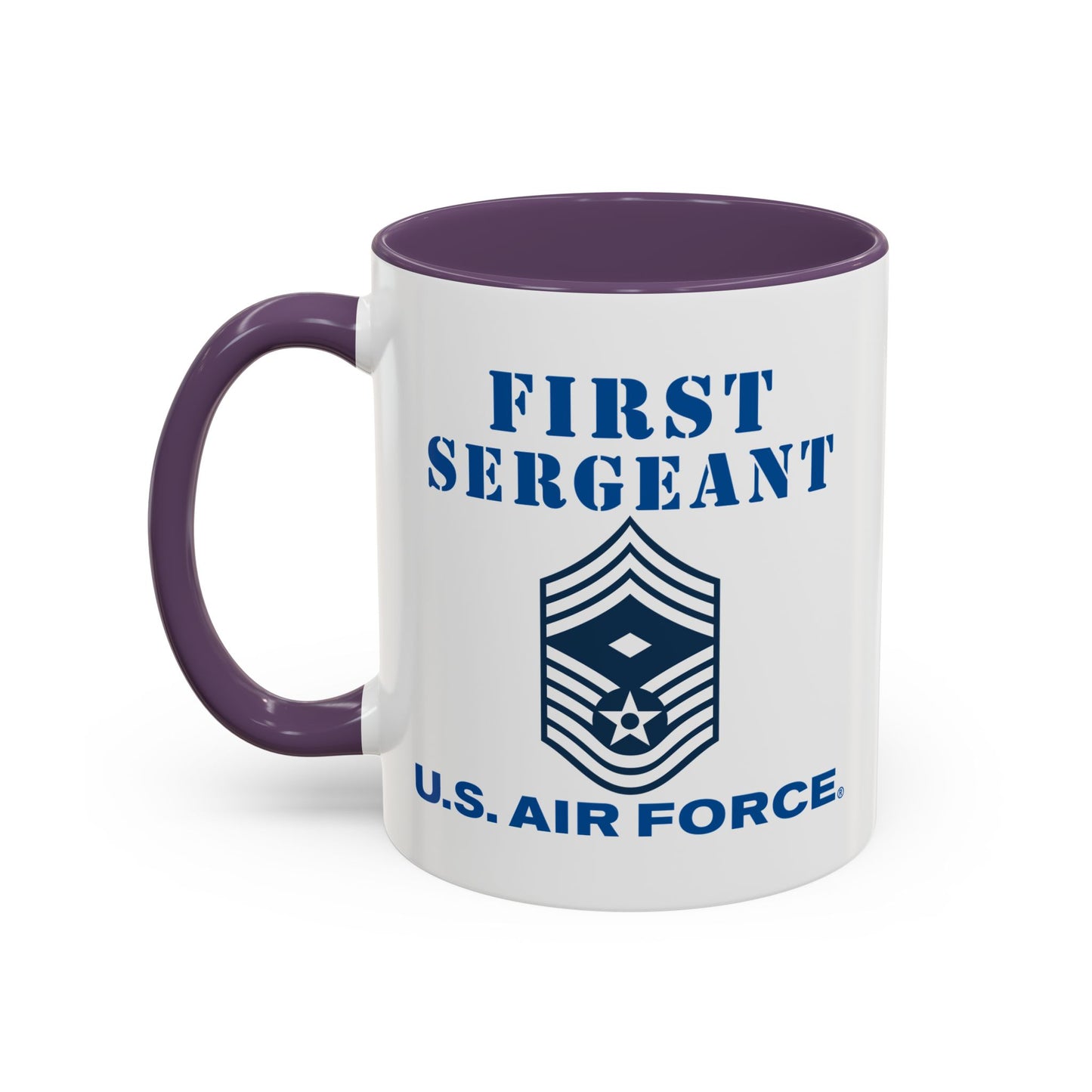 Accent Coffee Mug (11oz & 15oz) - USAF - First Sergeant (E9b) - 2020 - US Air Force w Text X 300