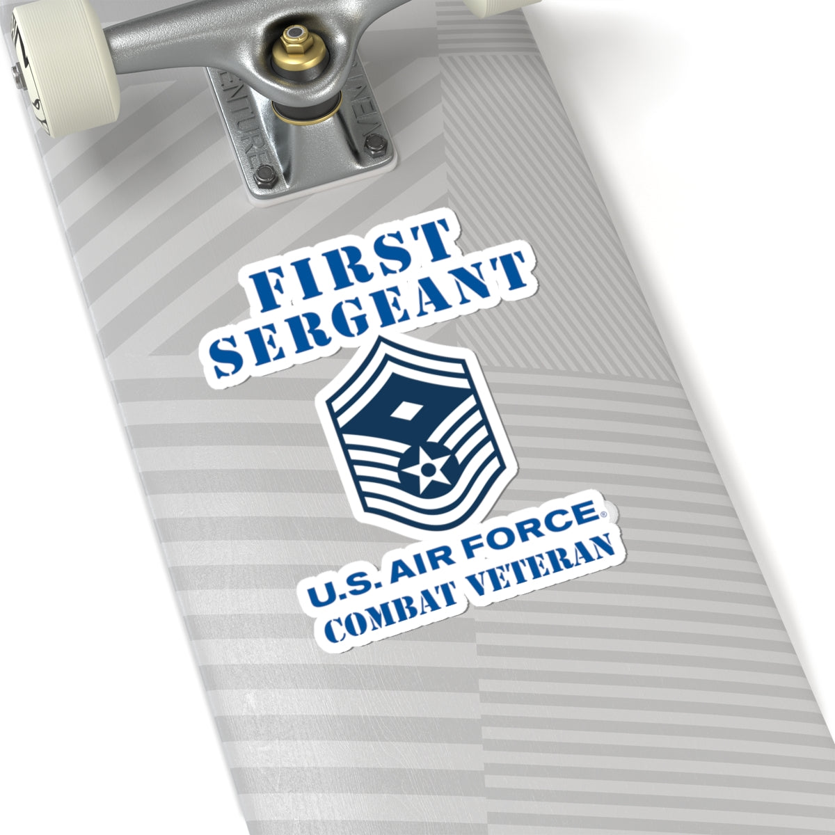 Kiss-Cut Stickers - USAF - First Sergeant (E8b) - 2020 - Combat Veteran
