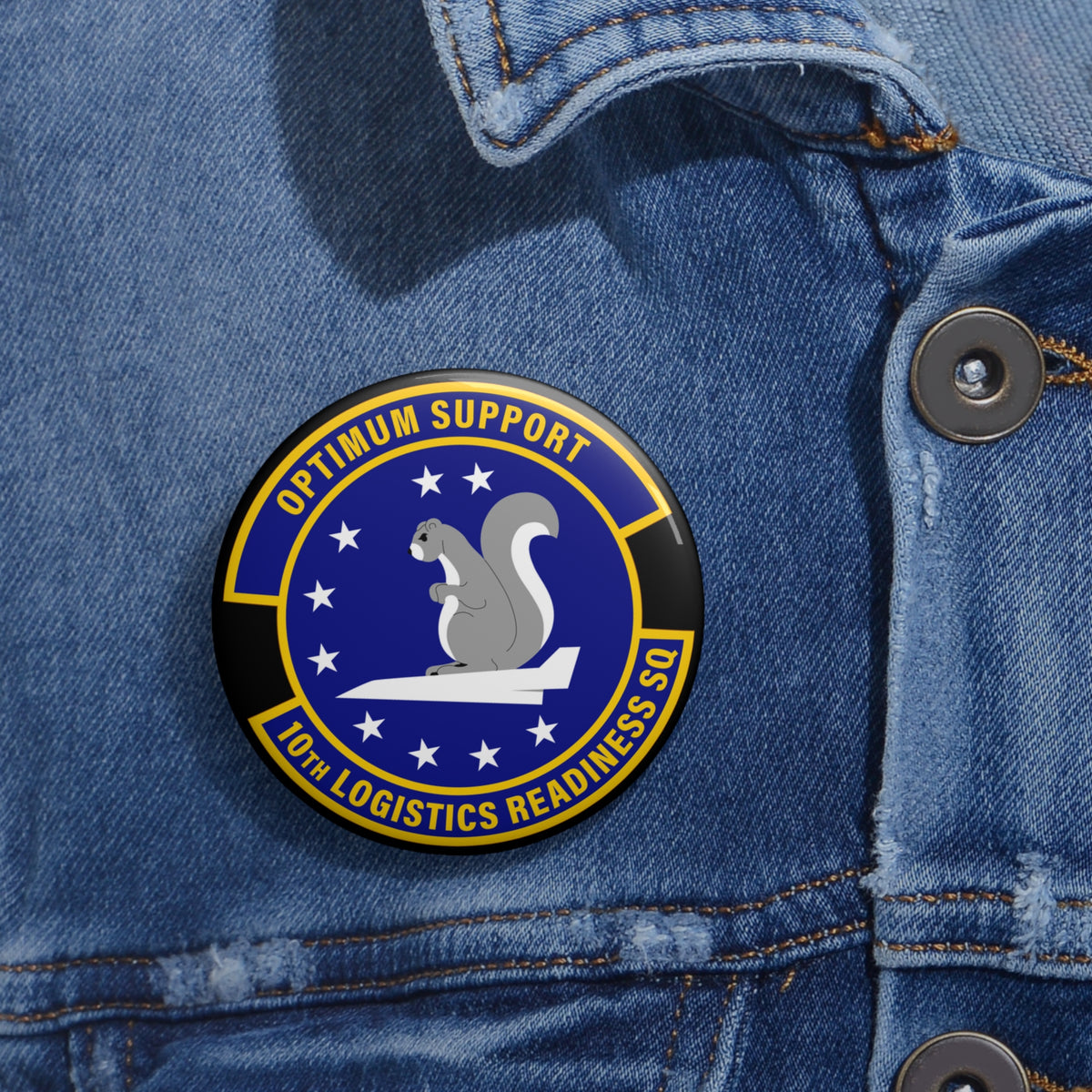 Custom Pin Button - USAF - 10th Logistics Readiness Squadron wo txt