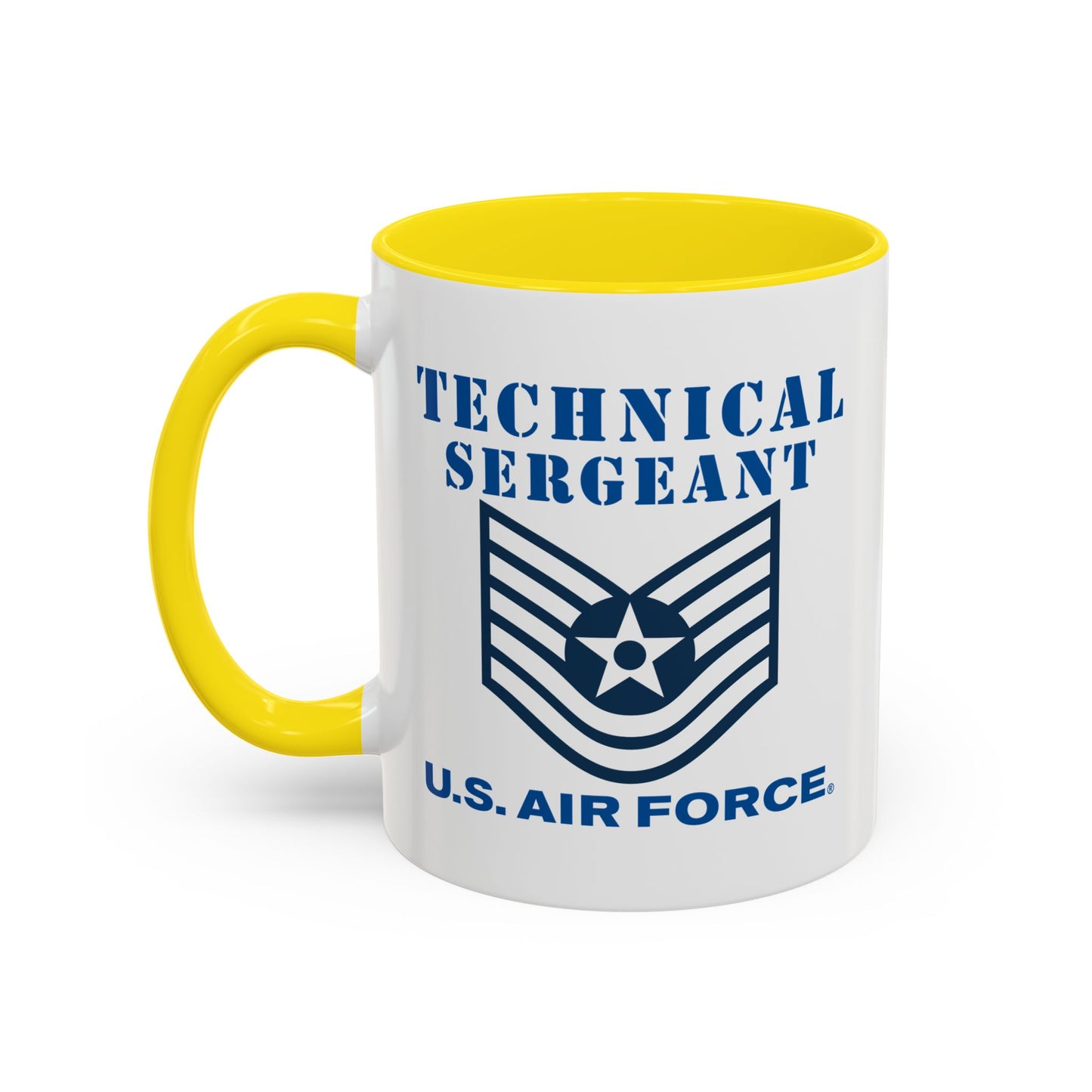 Accent Coffee Mug (11oz & 15oz) - USAF - Technical Sergeant (E6) - 2020 - US Air Force w Text X 300