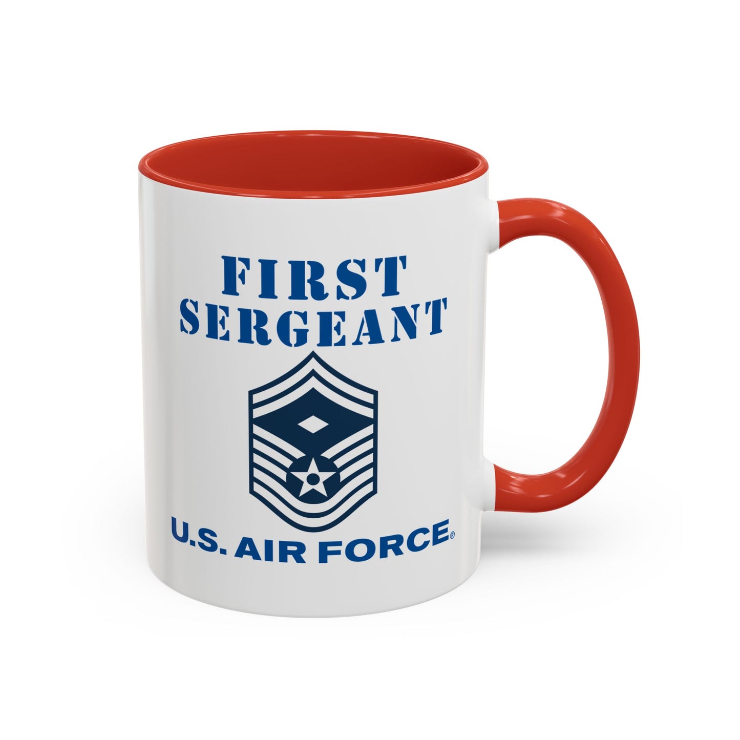 Accent Coffee Mug (11oz & 15oz) - USAF - First Sergeant (E8b) - 2020 - US Air Force w Text X 300