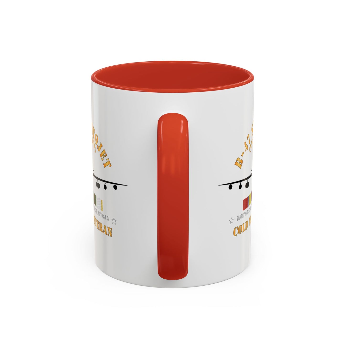 Accent Coffee Mug (11oz & 15oz) - USAF - B-47 Stratojet - In Flt - Silhouette - Cold War Veteran X 300