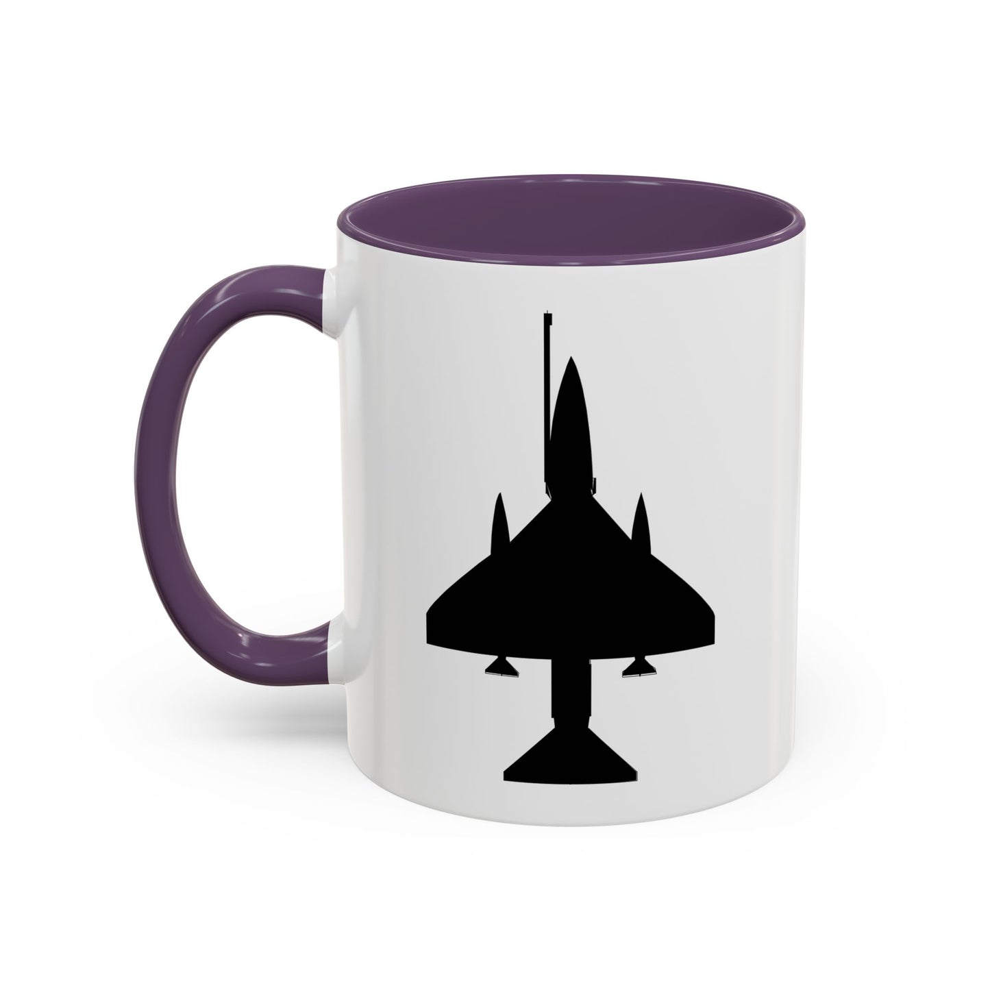 Accent Coffee Mug (11oz & 15oz) - Aircraft - A-4 SkyHawk - Top - Silhouette X 300