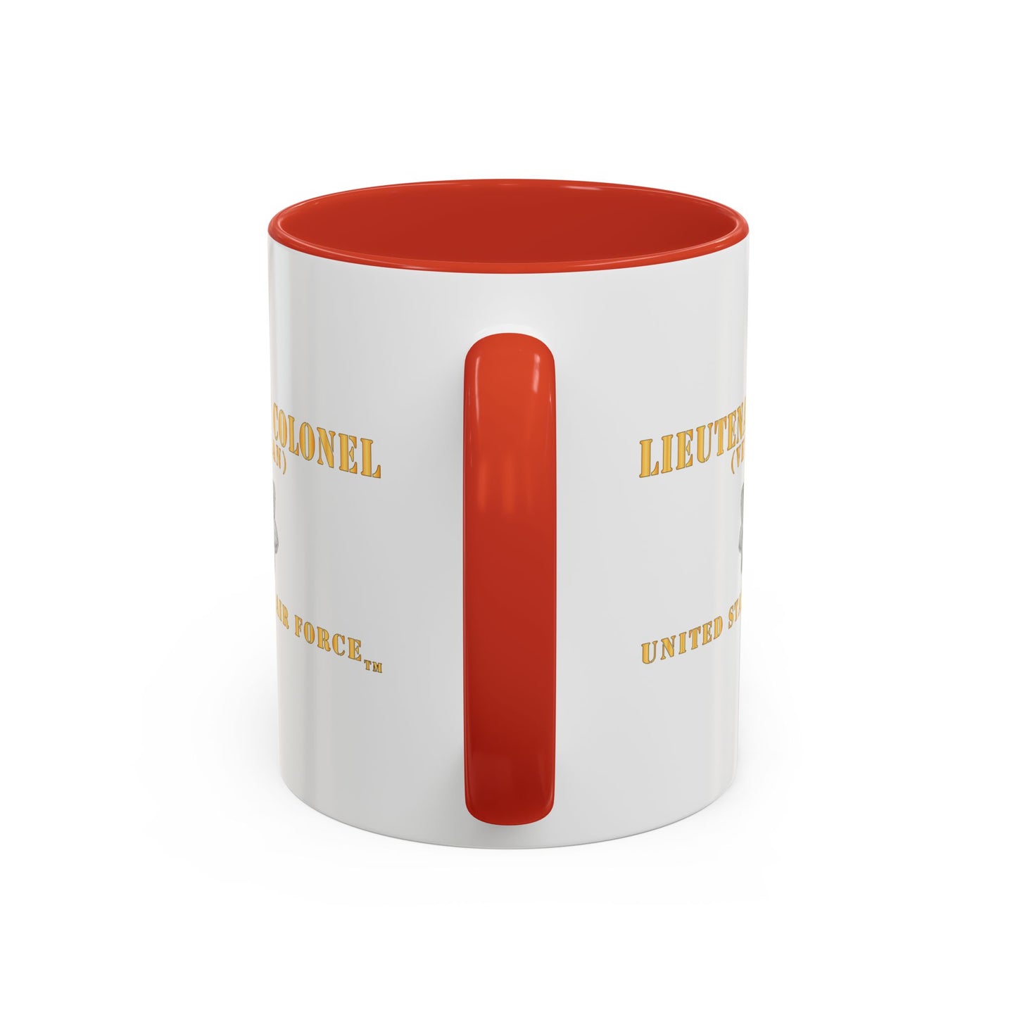 Accent Coffee Mug (11oz & 15oz) - USAF - Lieutenant Colonel - LTC - Veteran - Flat - TM X 300