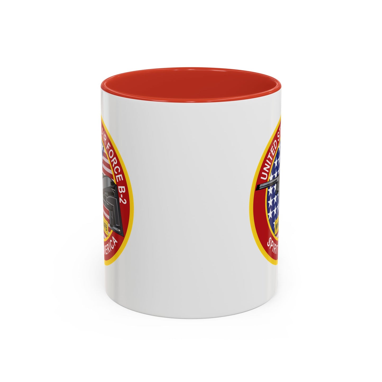 Accent Coffee Mug (11oz & 15oz) - USAF - B2 - Spirit - Stealth Bomber wo Txt