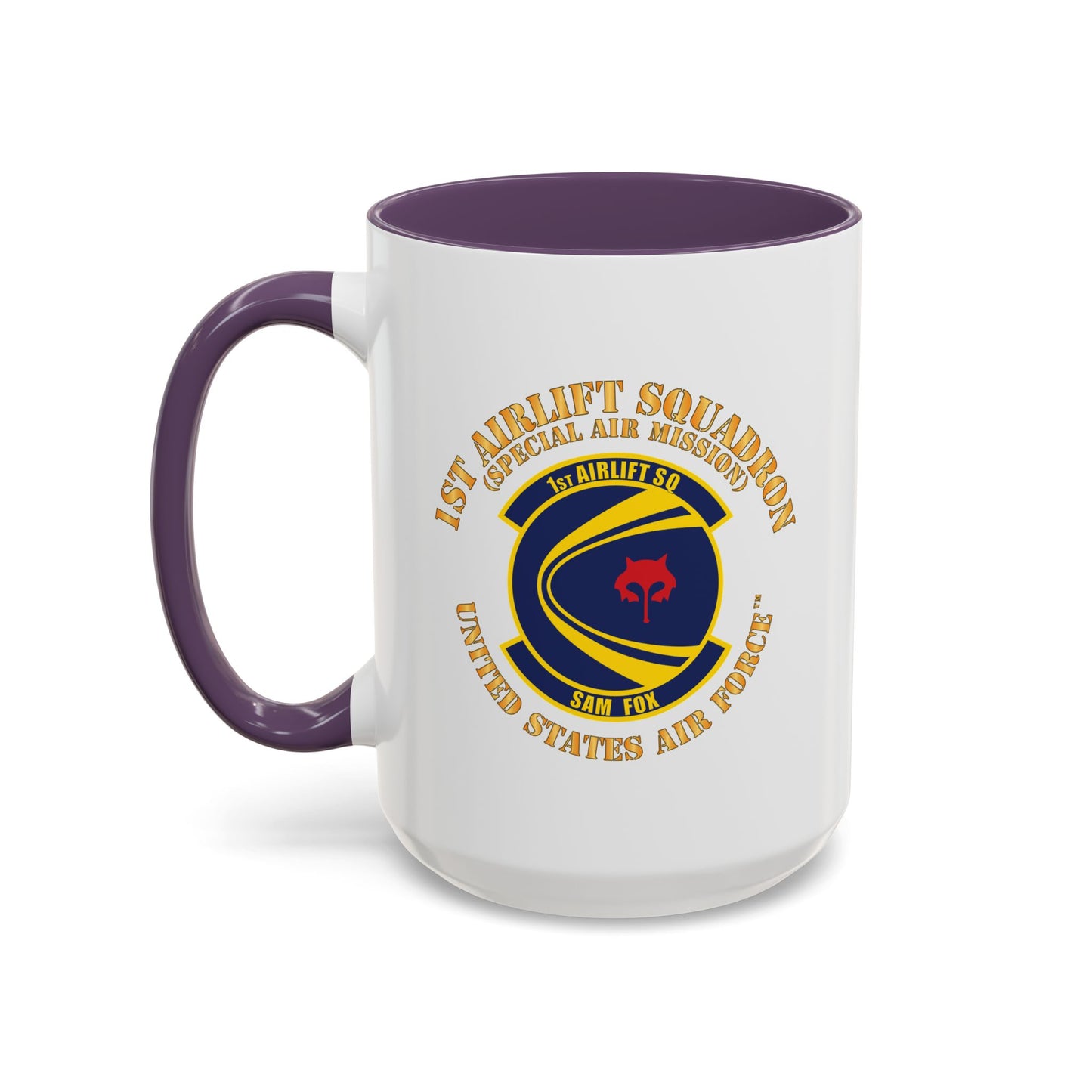 Accent Coffee Mug (11oz & 15oz) - USAF - 1st Airlift Squadron X 300