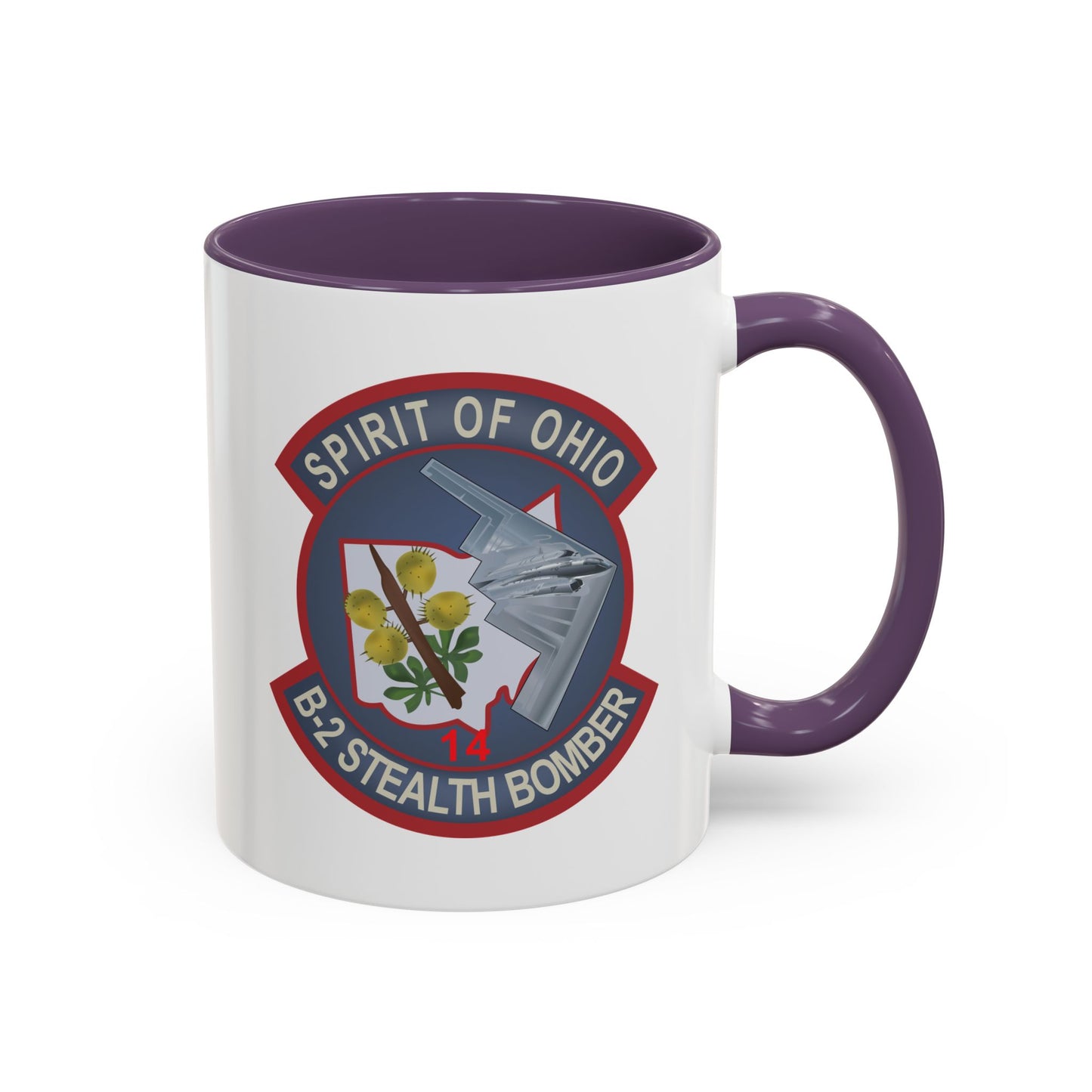 Accent Coffee Mug (11oz & 15oz) - USAF - B2 - Spirit of Ohio - Stealth Bomber wo txt X 300