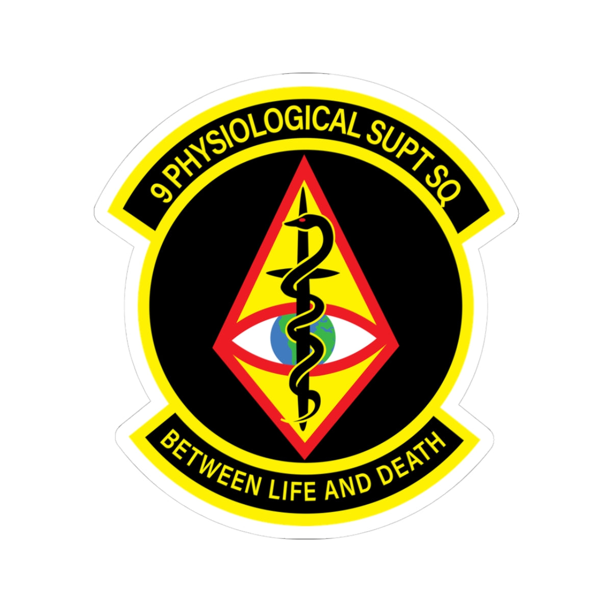Kiss-Cut Stickers - USAF - 9th Physiological Support Squadron wo txt X 300