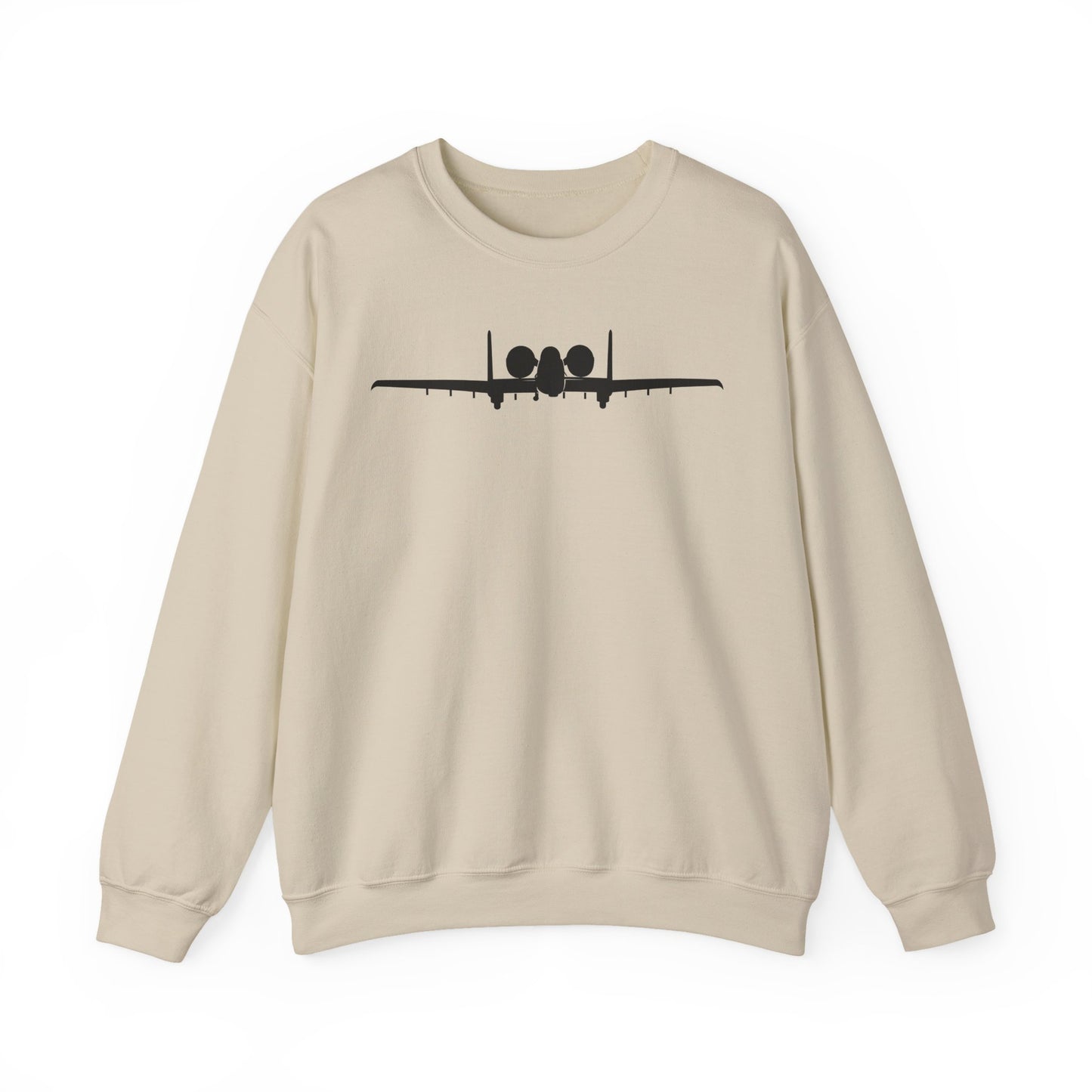Crewneck Sweatshirt - Aircraft - USAF - A-10 Thunderbolt II - Front - Silhouette X 300
