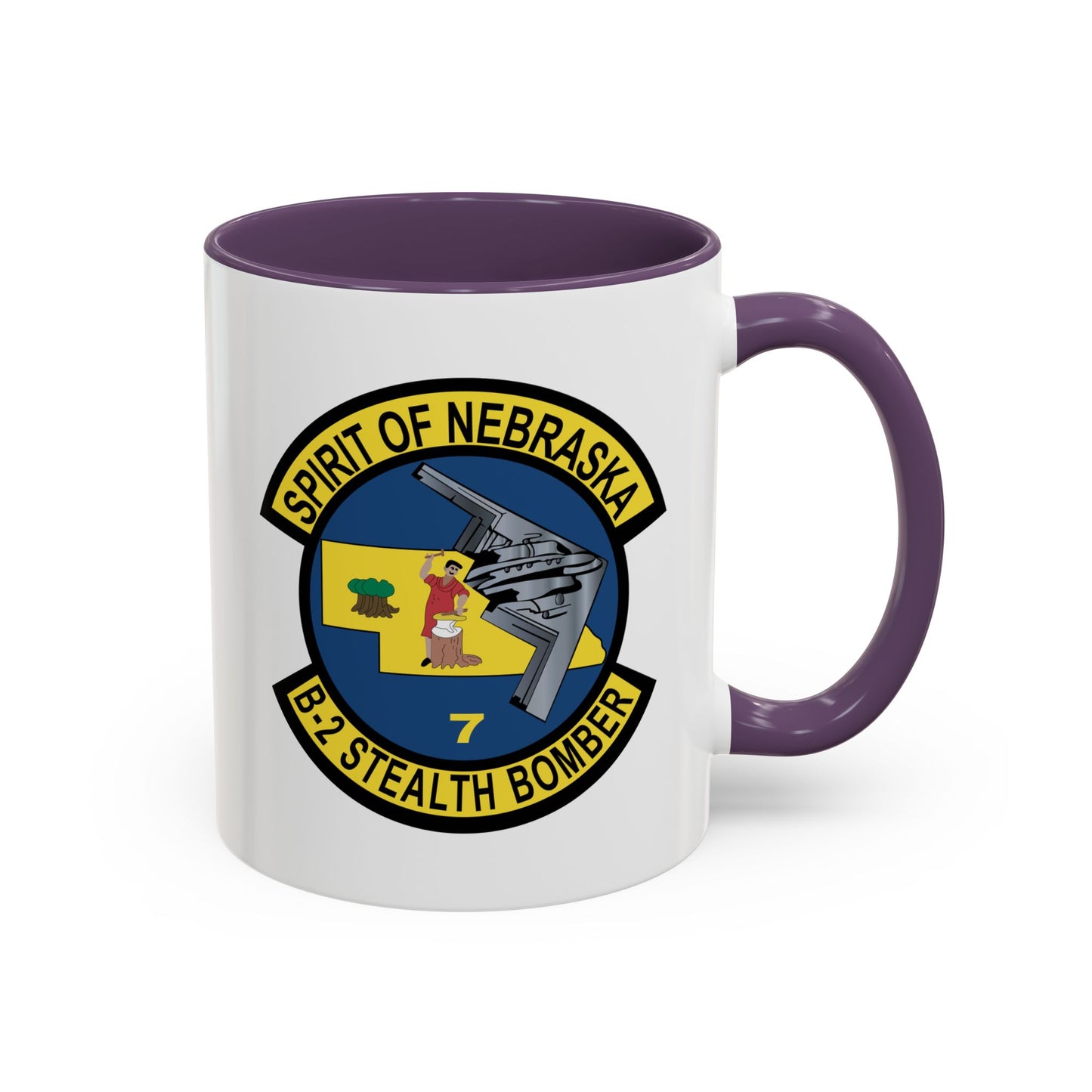 Accent Coffee Mug (11oz & 15oz) - USAF - B2 - Spirit of Nebraska - Stealth Bomber wo txt X 300