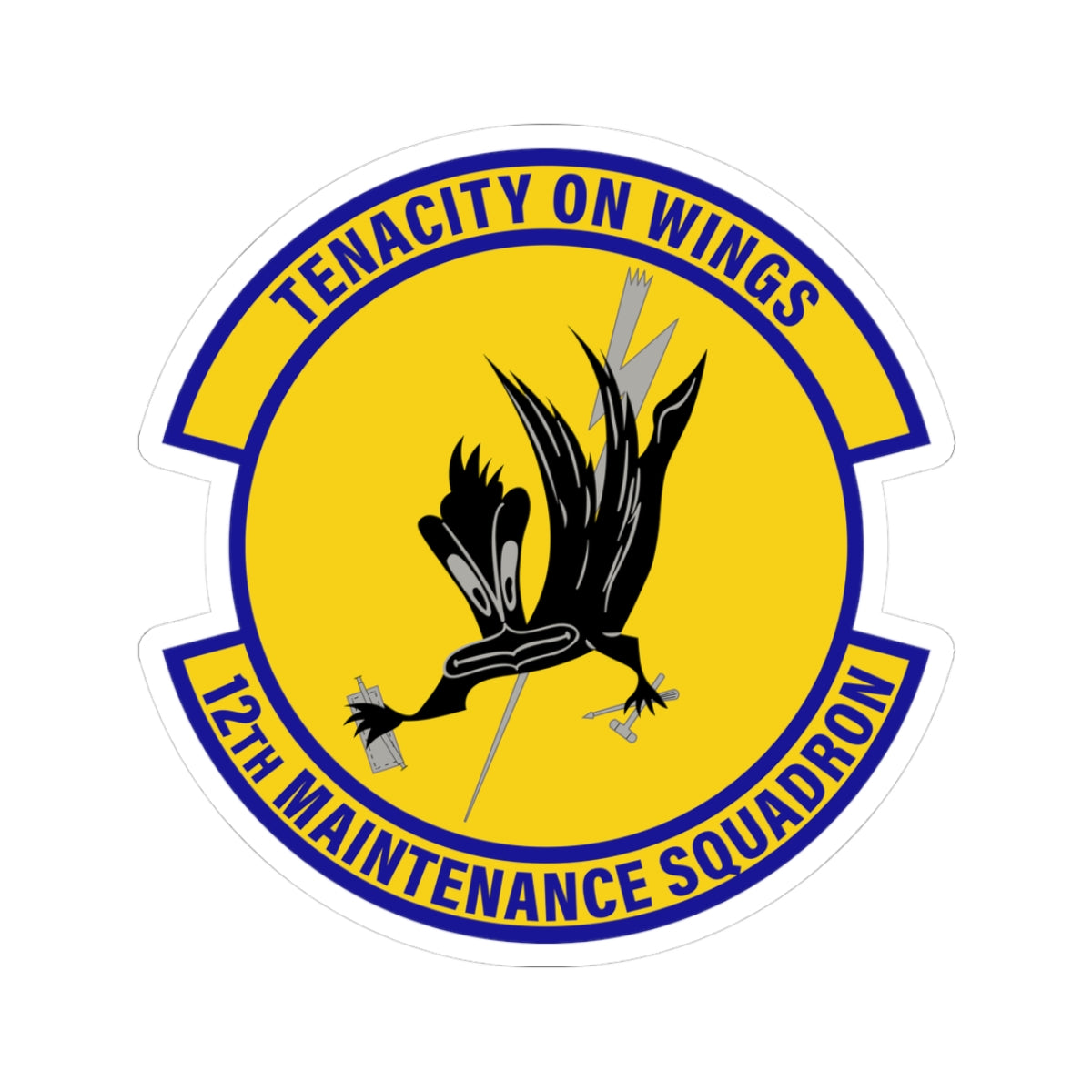 Kiss-Cut Stickers - USAF - 12th Maintenance Sq wo txt