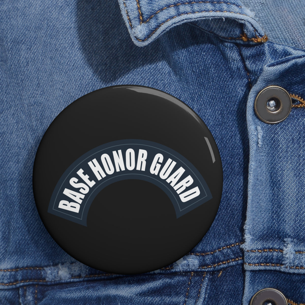 Custom Pin Button - USAF - Base Honor Guard Tab - V2