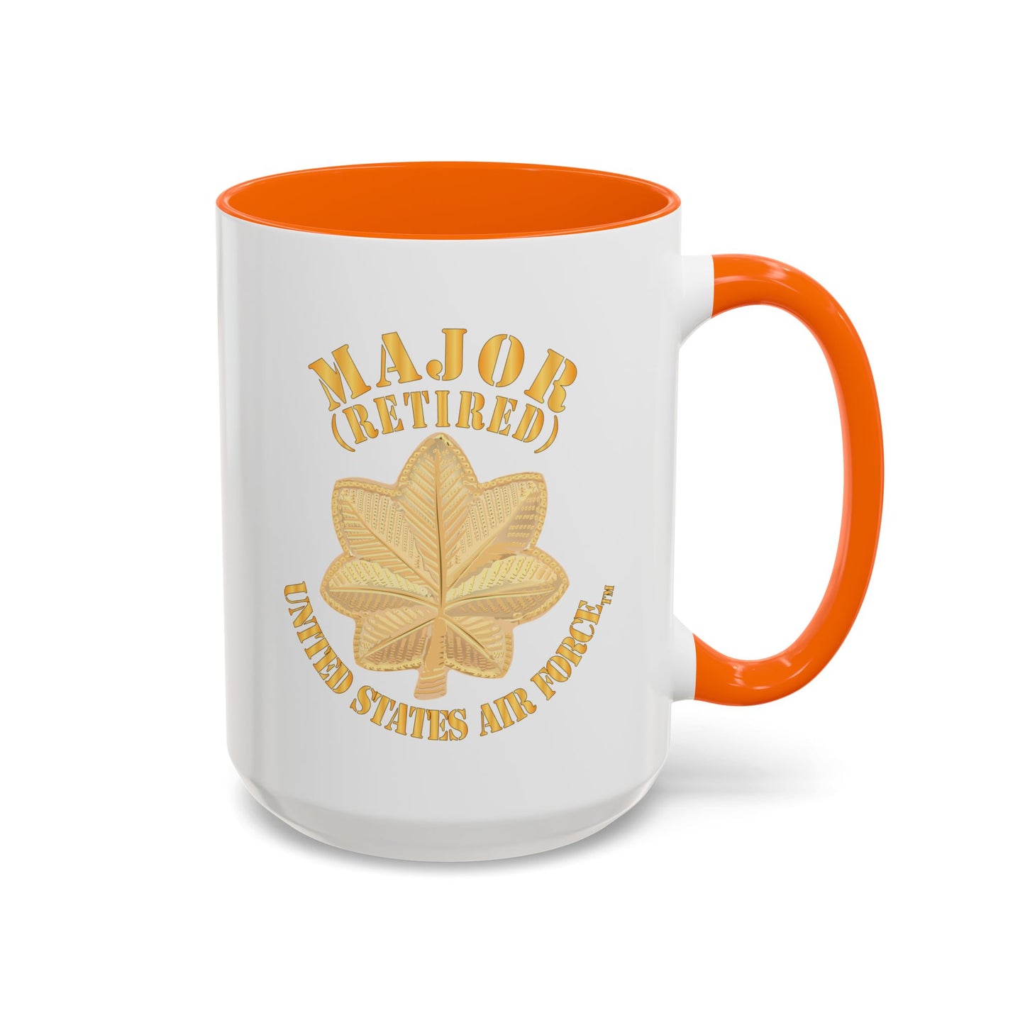 Accent Coffee Mug (11oz & 15oz) - USAF - Major - Retired X 300