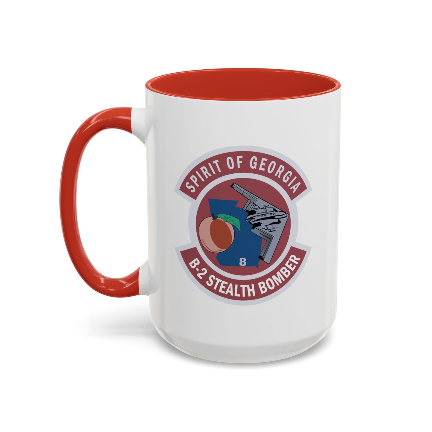 Accent Coffee Mug (11oz & 15oz) - USAF - B2 - Spirit of Georgia - Stealth Bomber wo txt X 300