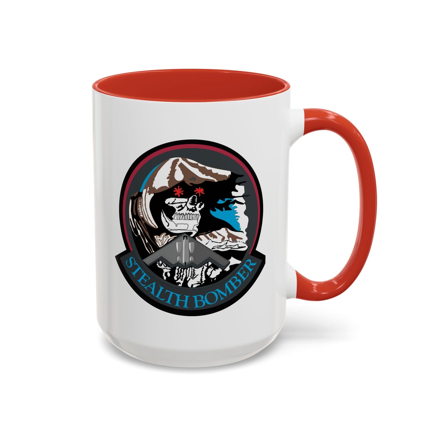 Accent Coffee Mug (11oz & 15oz) - USAF - B2 - Grim Reaper - Stealth Bomber wo txt X 300