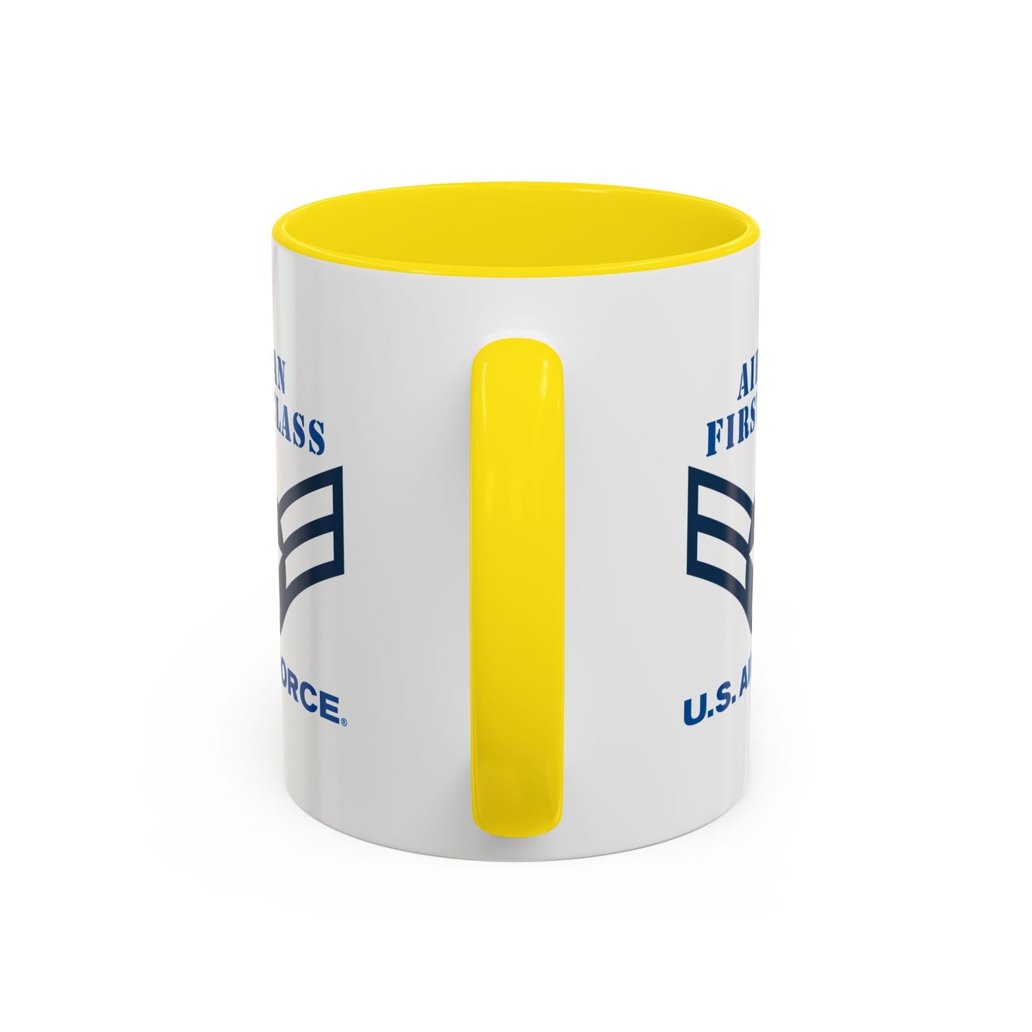 Accent Coffee Mug (11oz & 15oz) - USAF - Airman - First Class (E3) - 2020 - US Air Force w Text X 300