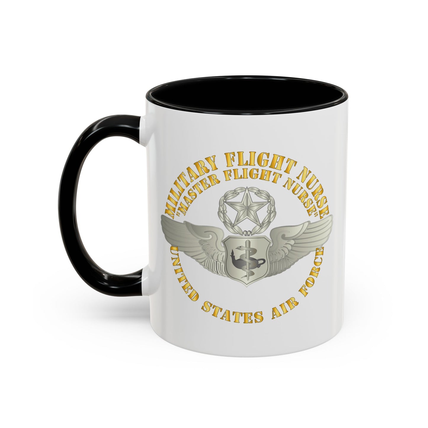 Accent Coffee Mug (11oz & 15oz) - USAF - Military Flight Nurse - Flight Nurse - Master