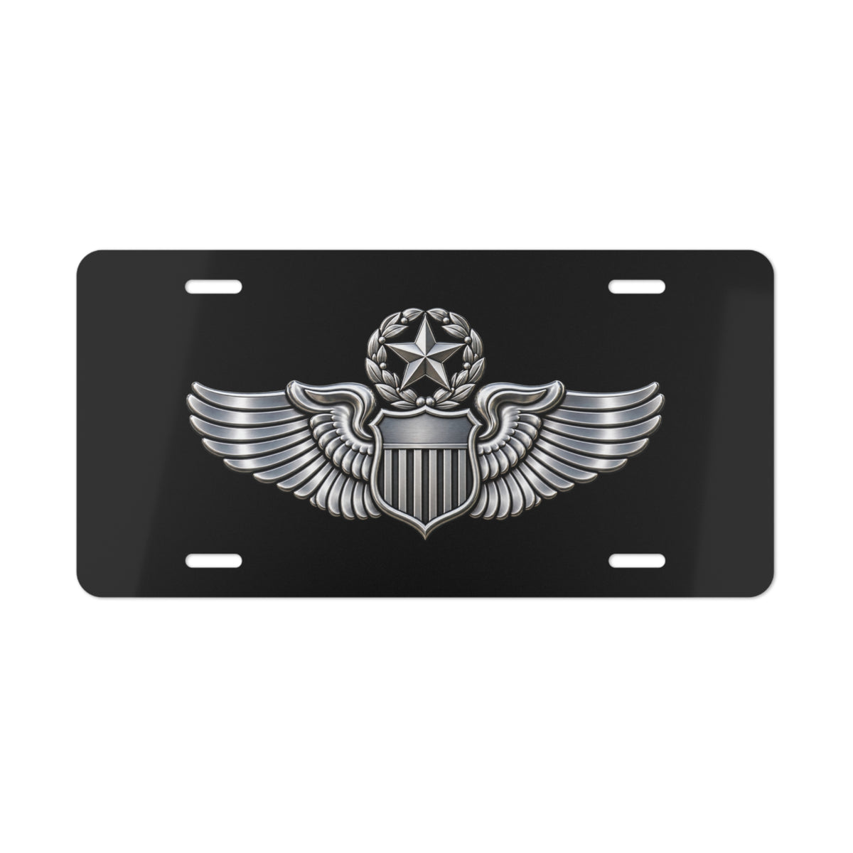 License Plate - USAF - Master Pilot Badge wo txt - 3D - Enhanced