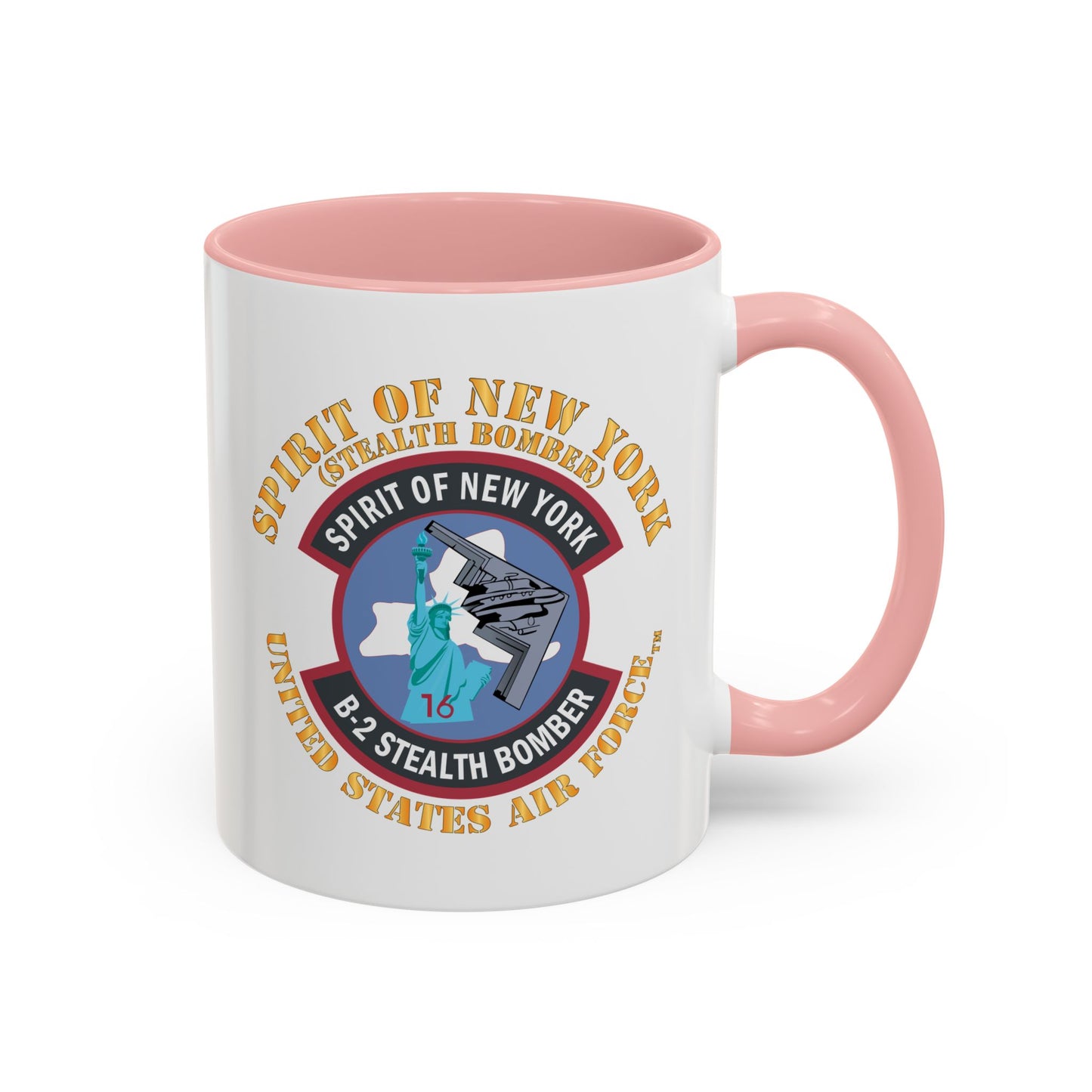 Accent Coffee Mug (11oz & 15oz) - USAF - B2 - Spirit of New York - Stealth Bomber X 300