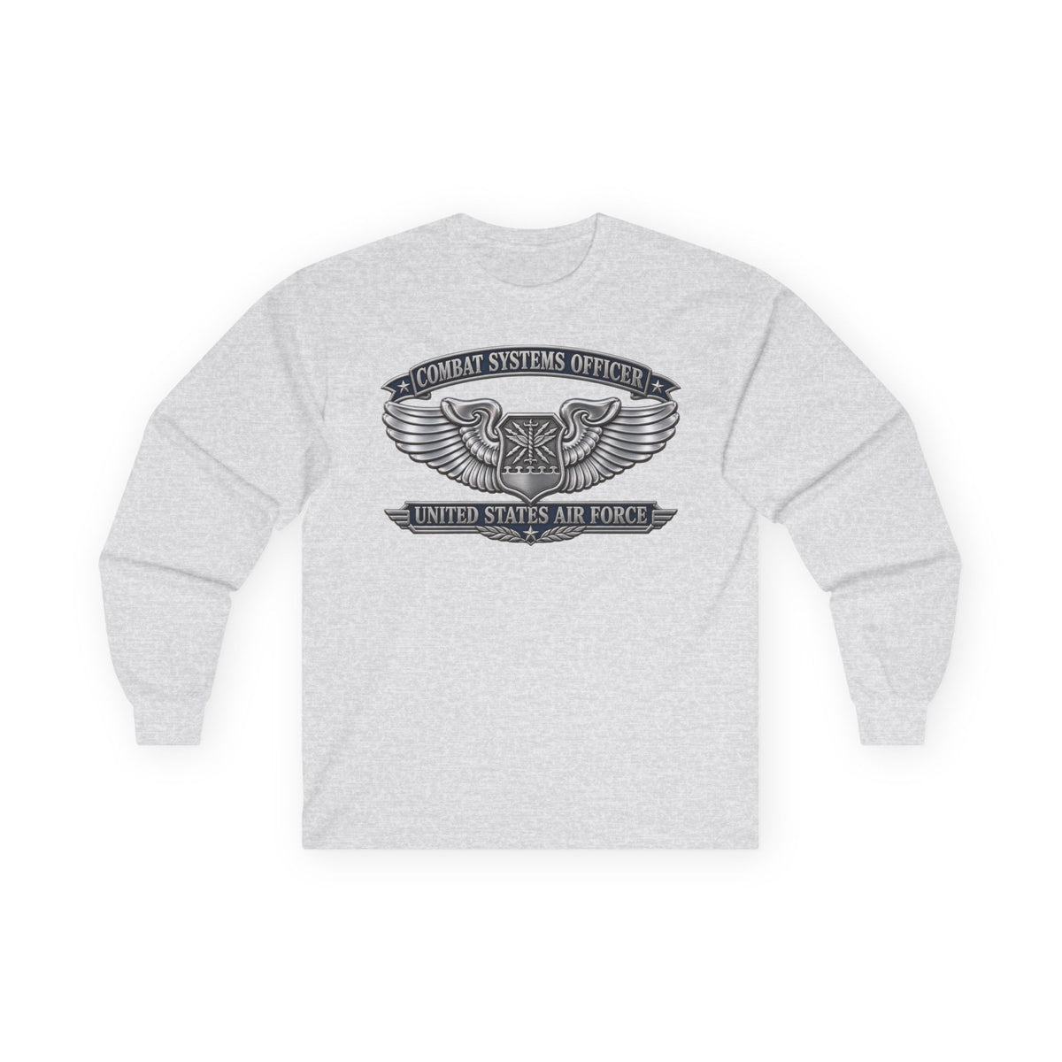 Unisex Ultra Cotton Long Sleeve Tee - USAF - Combat Systems Officer Badge - United States Air Force - 3D - Enhanced