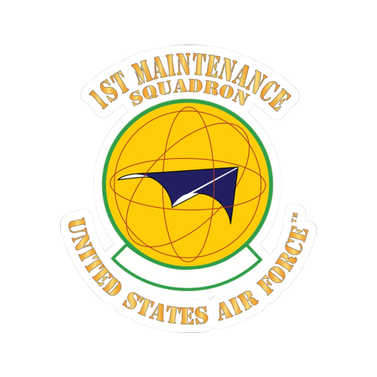 Kiss-Cut Stickers - USAF - 1st Maintenance Squadron X 300