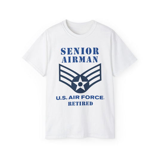 Unisex Ultra Cotton Tee - USAF - Senior Airman (E4) - 2020 - Retired