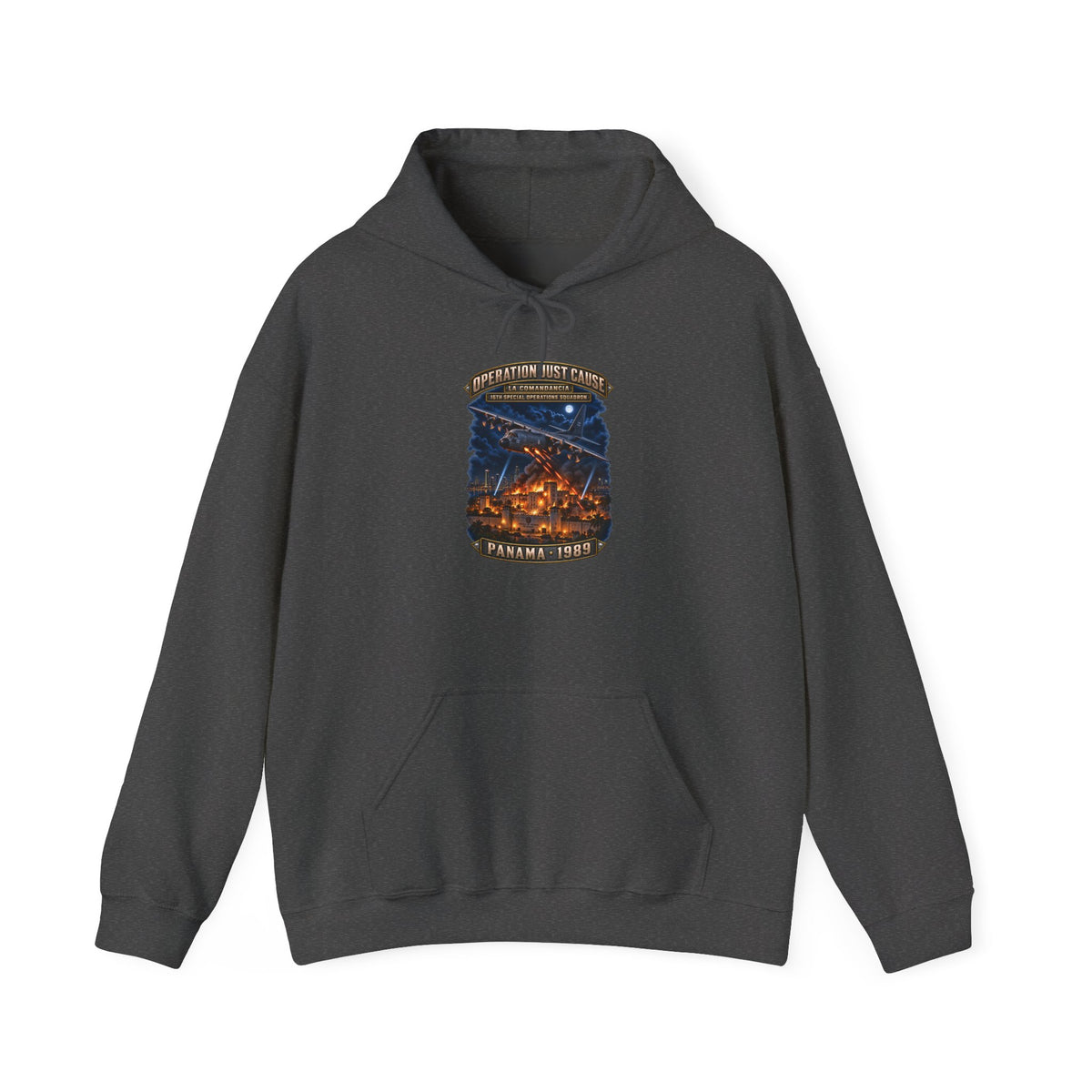 Unisex Heavy Blend Hooded Sweatshirt - SOF - 16th SOS - Panama Invasion 1989 - La Comandancia - 3D - Enhanced